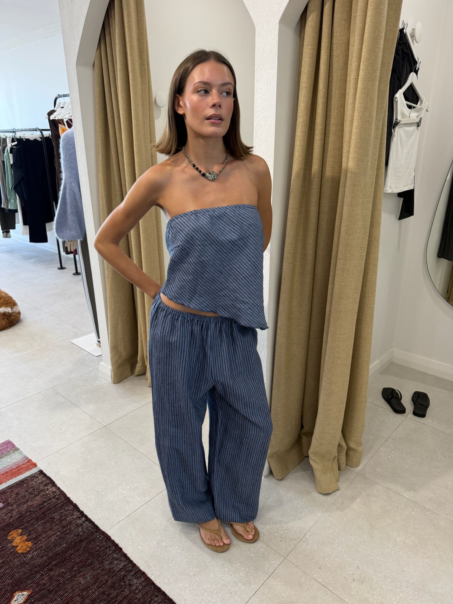 LINE TOP AZURE STRIPE