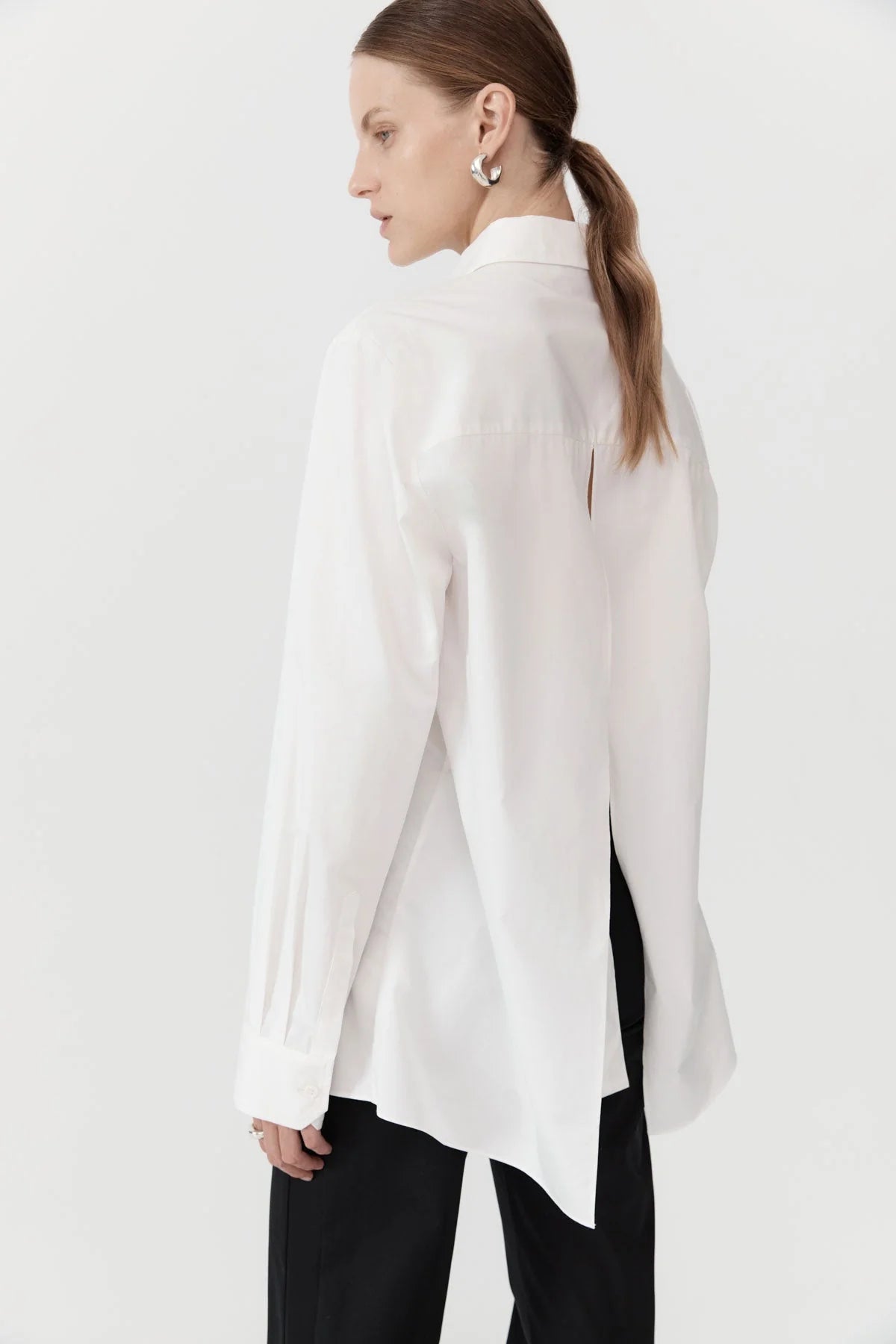 OPEN BACK SHIRT WHITE
