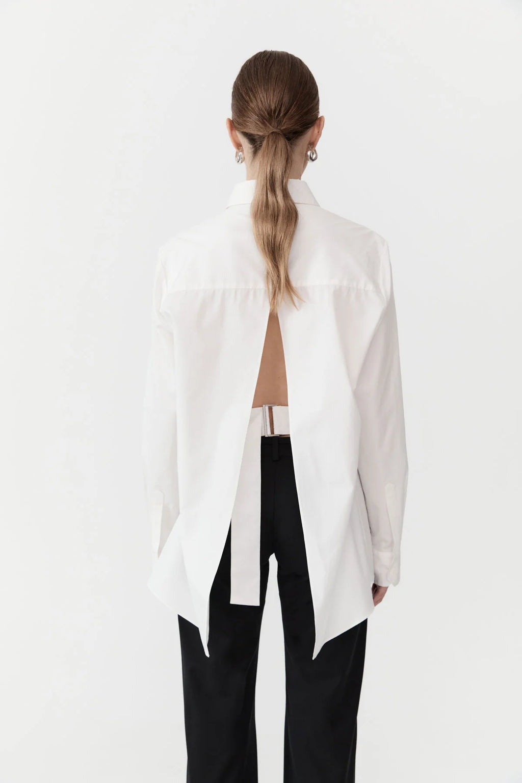 OPEN BACK SHIRT WHITE