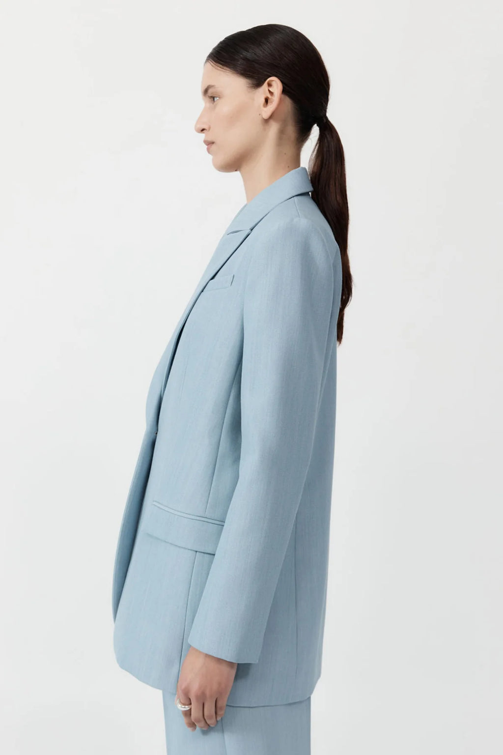 SINGLE BUTTON TAILORED BLAZER