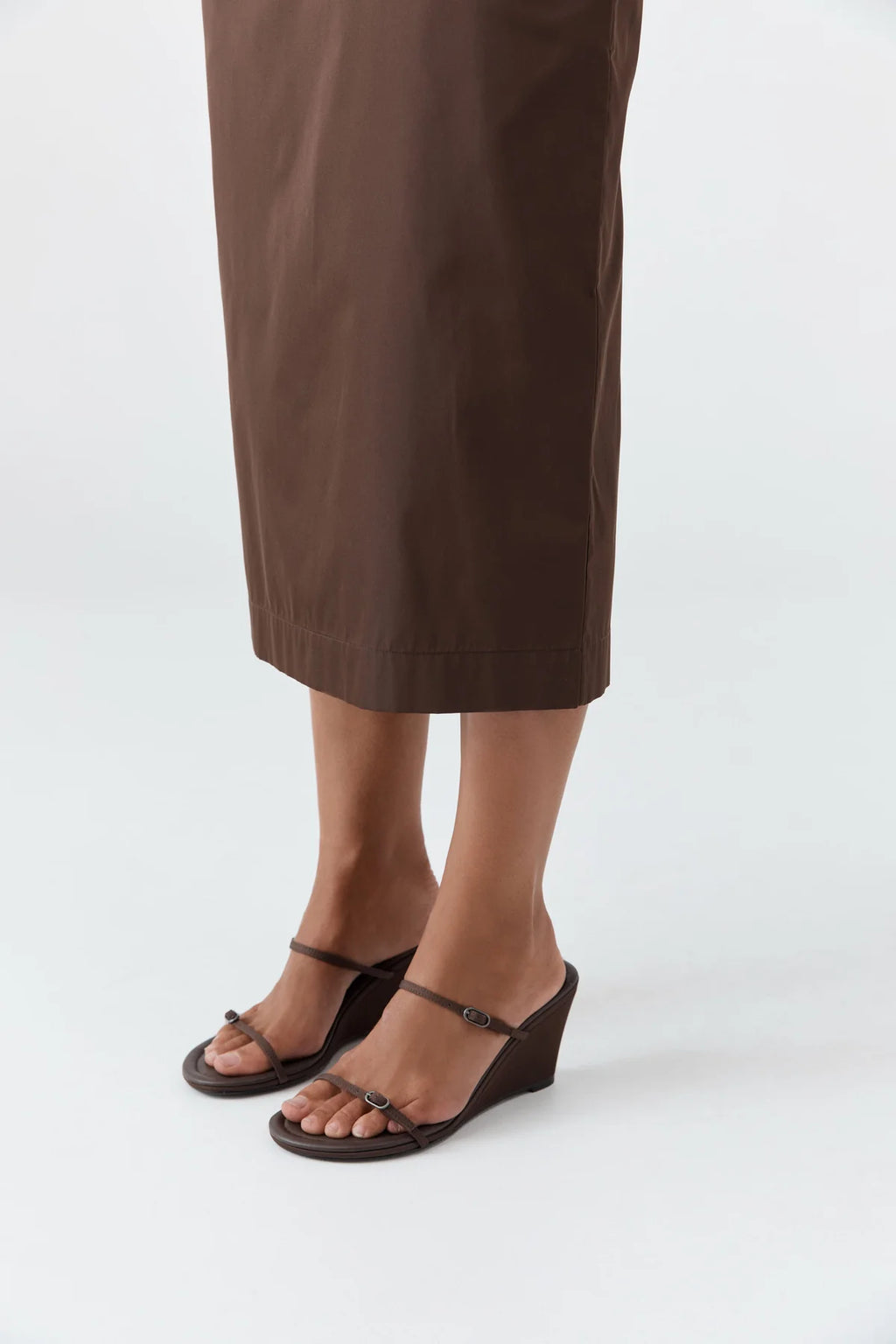 PETIT BELT DETAIL WEDGE MOCHA