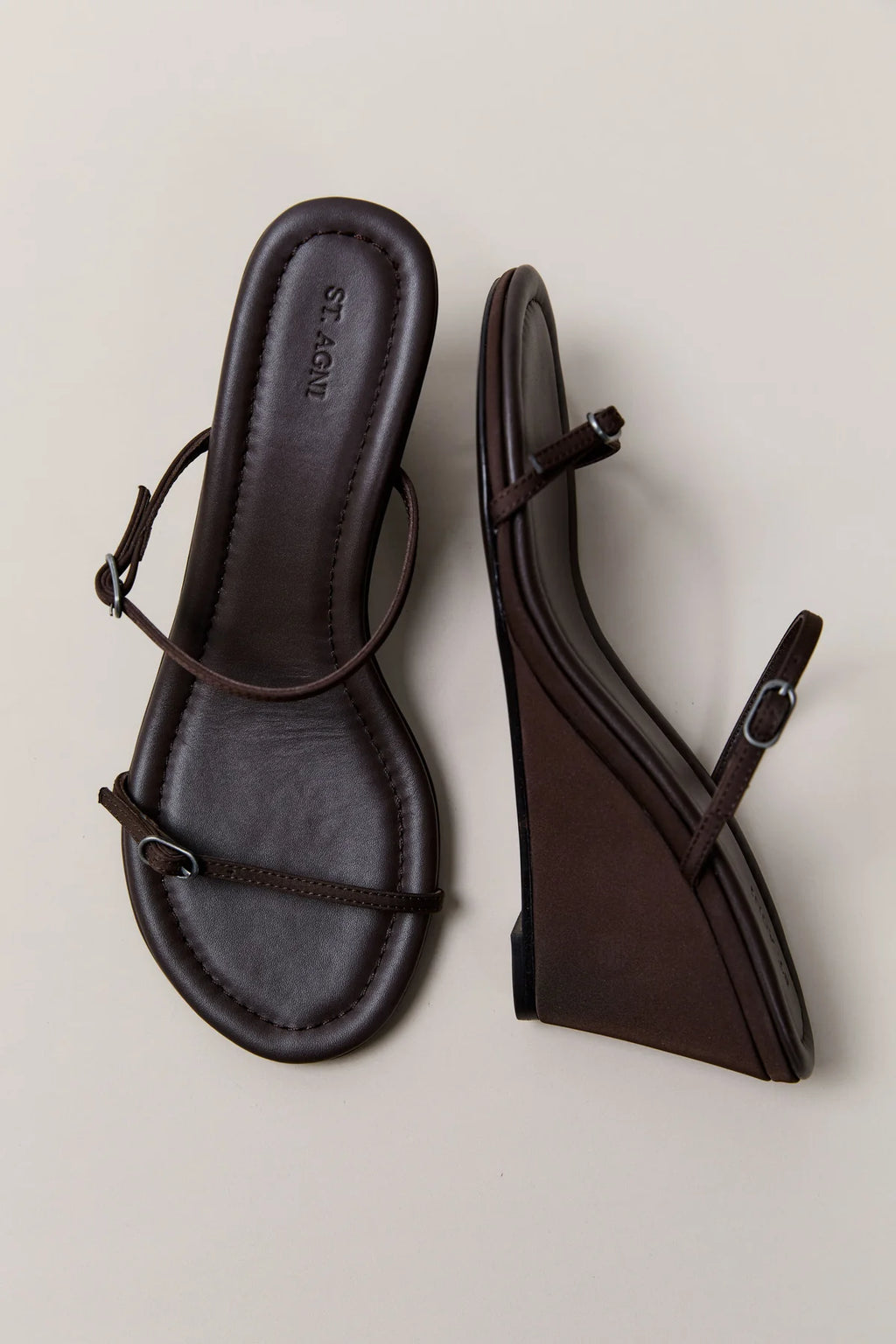 PETIT BELT DETAIL WEDGE MOCHA
