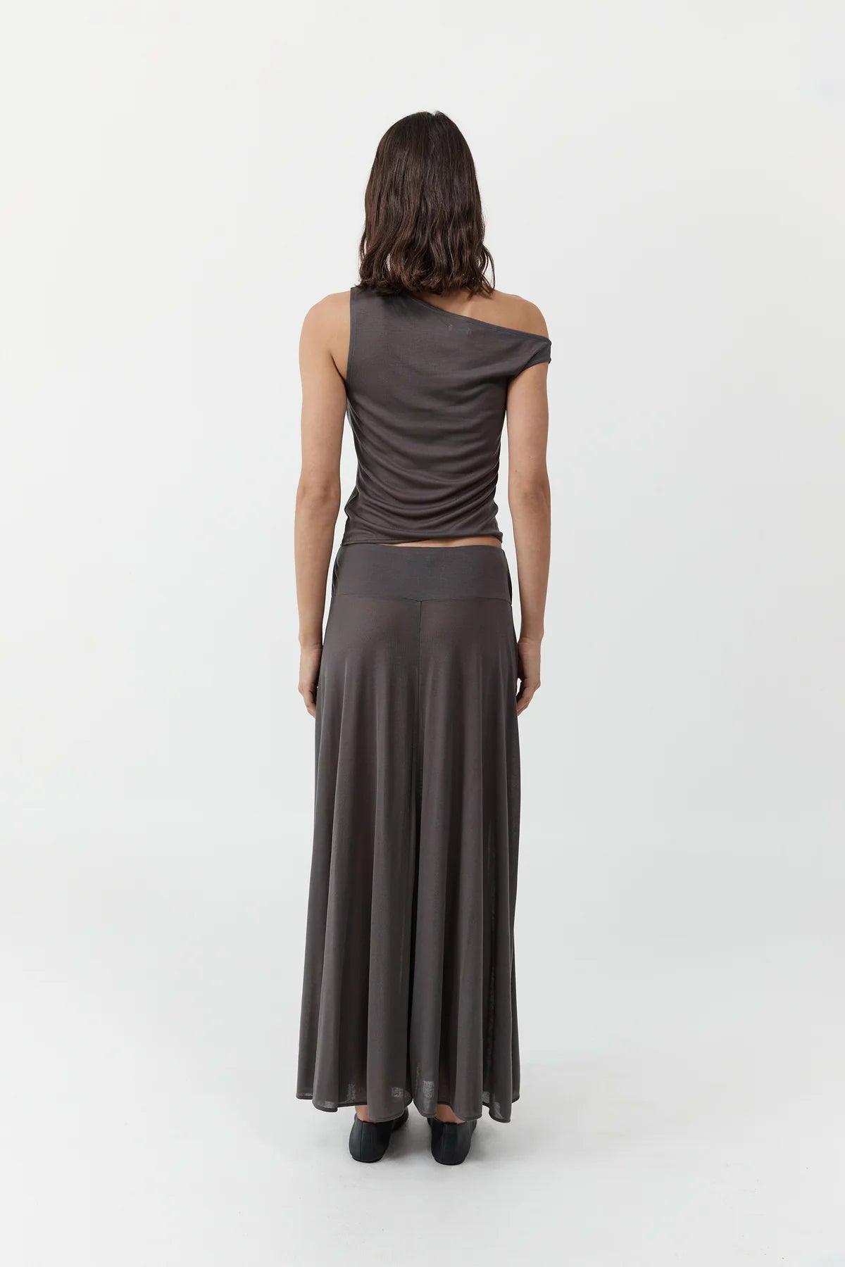 FLUID JERSEY SKIRT SOOT