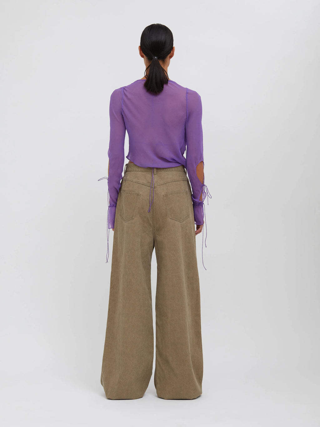 OVERSIZED DROP JEANS OLIVE