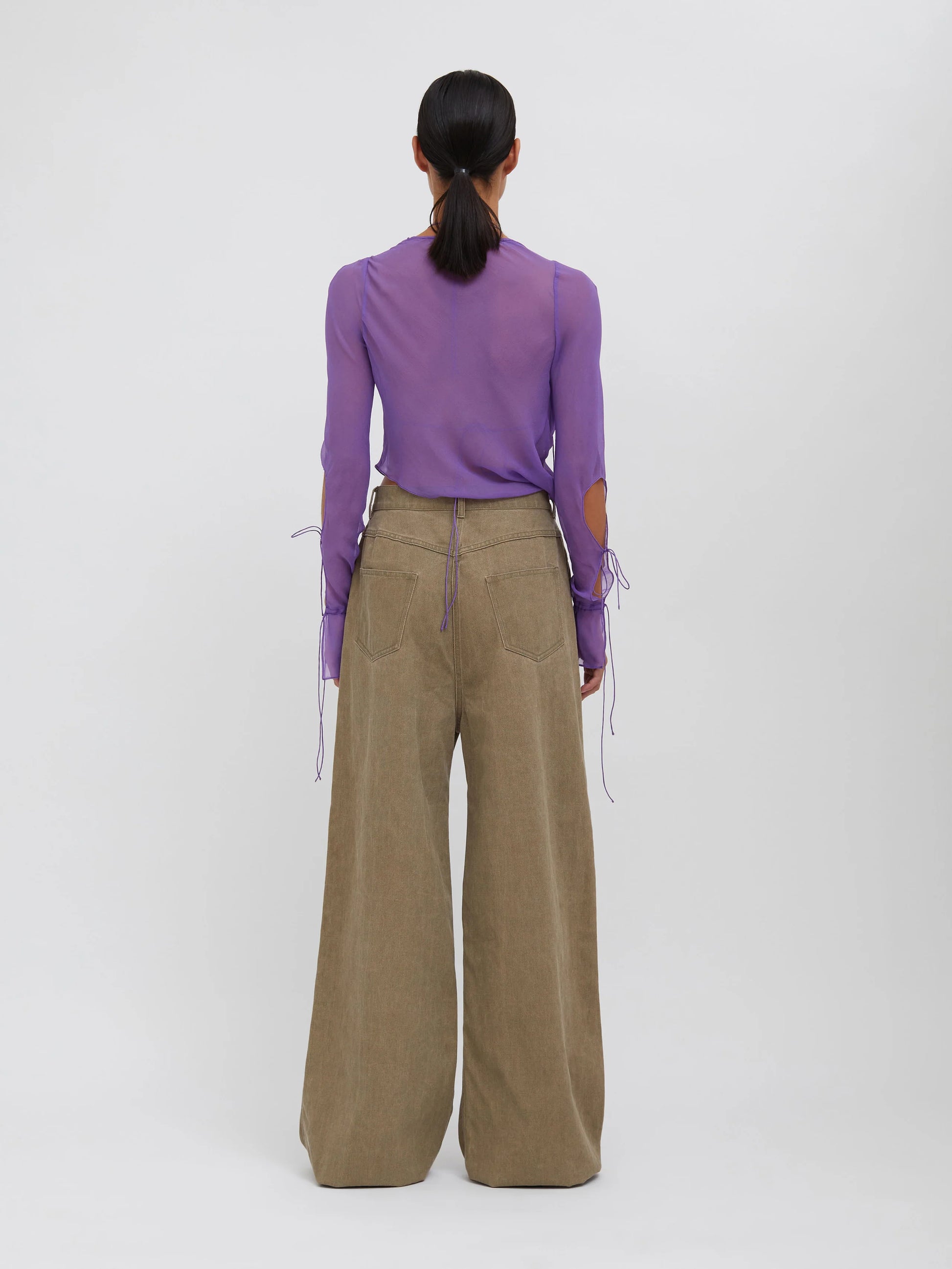 OVERSIZED DROP JEANS OLIVE