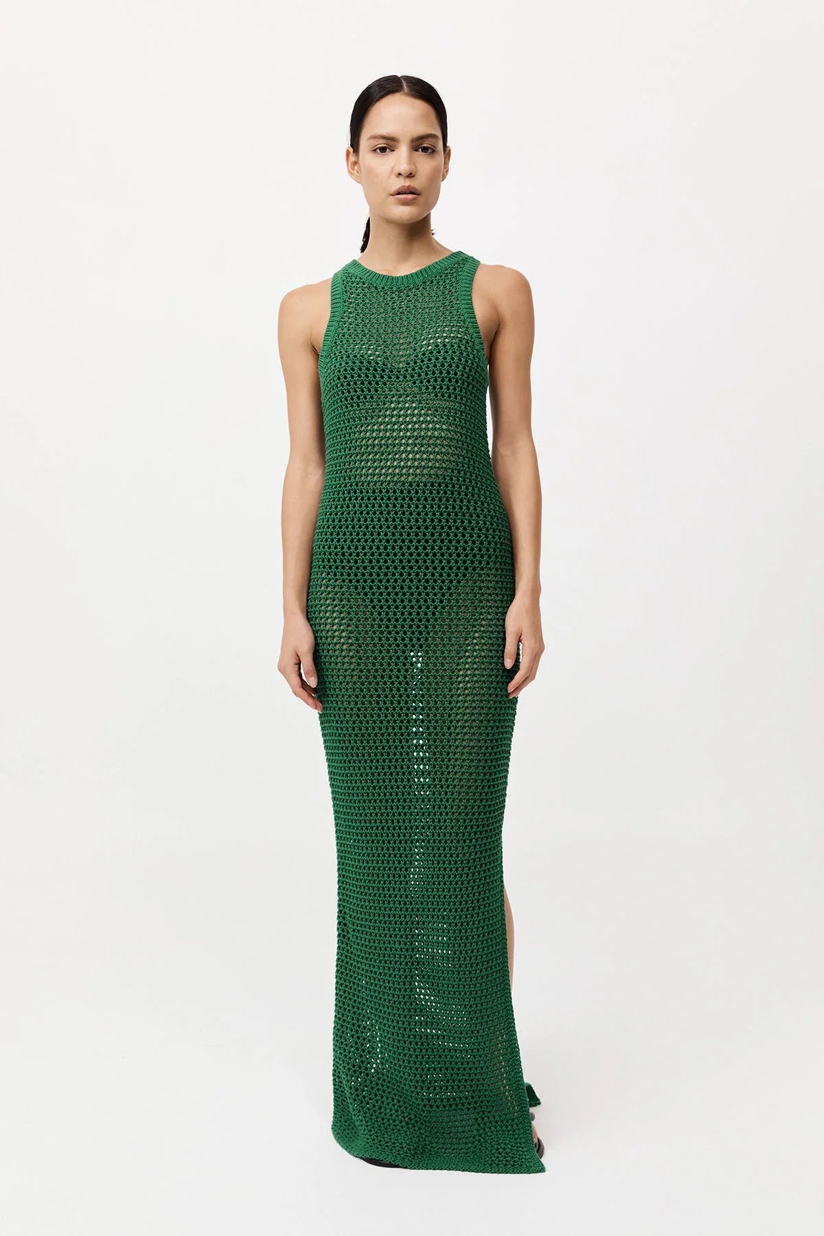 COTTON CROCHET DRESS VERDE