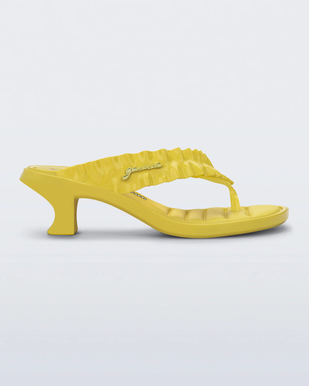 MELISSA X GANNI THONG KITTEN HEEL YELLOW