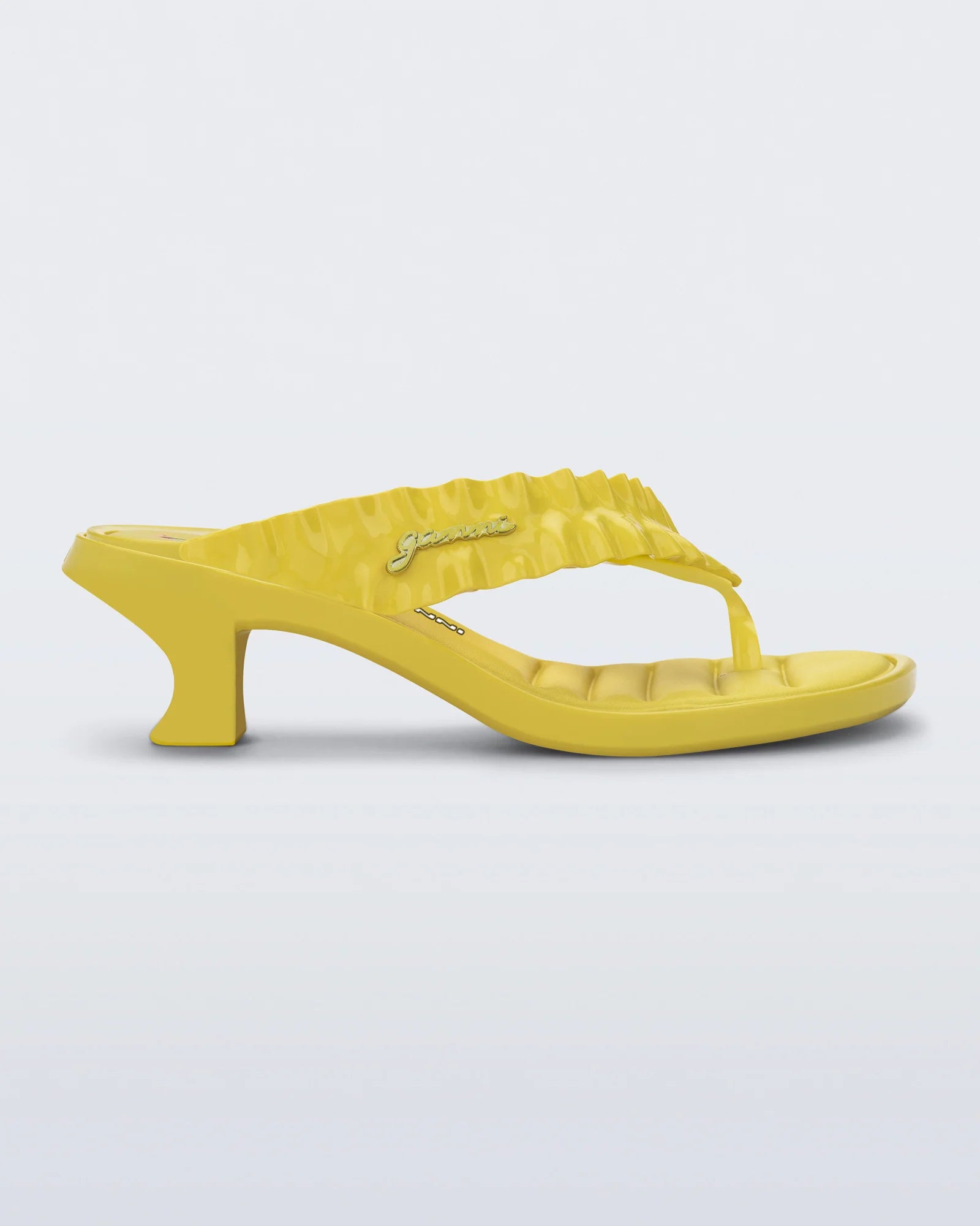 MELISSA X GANNI THONG KITTEN HEEL YELLOW