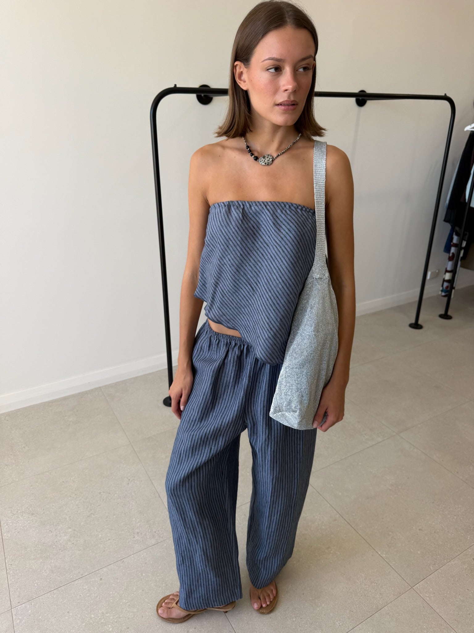 LINE TOP AZURE STRIPE