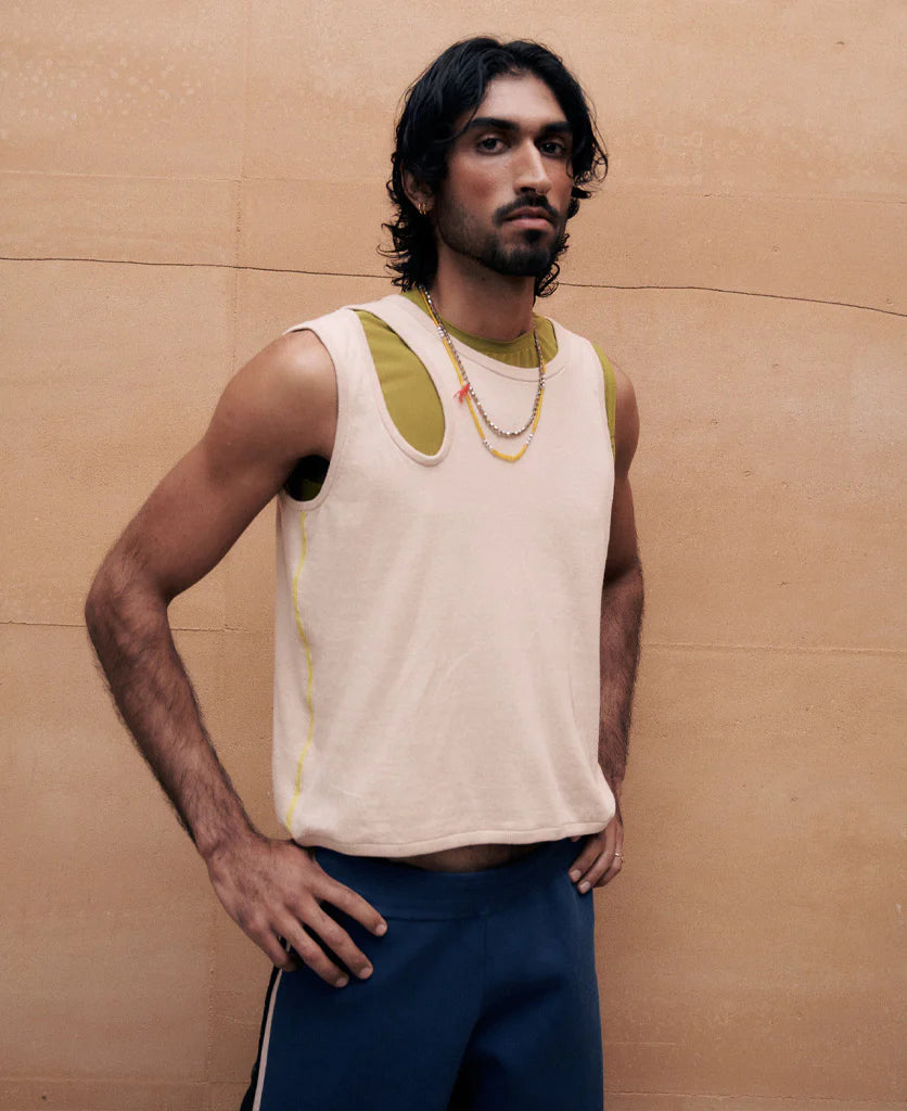 HIGHLIGHTER TANK SANDSTONE/CHARTREUSE
