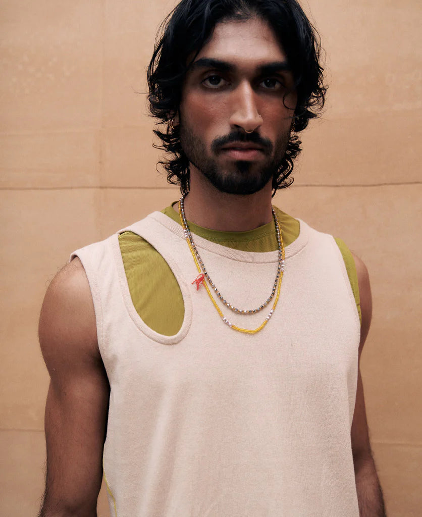 HIGHLIGHTER TANK SANDSTONE/CHARTREUSE