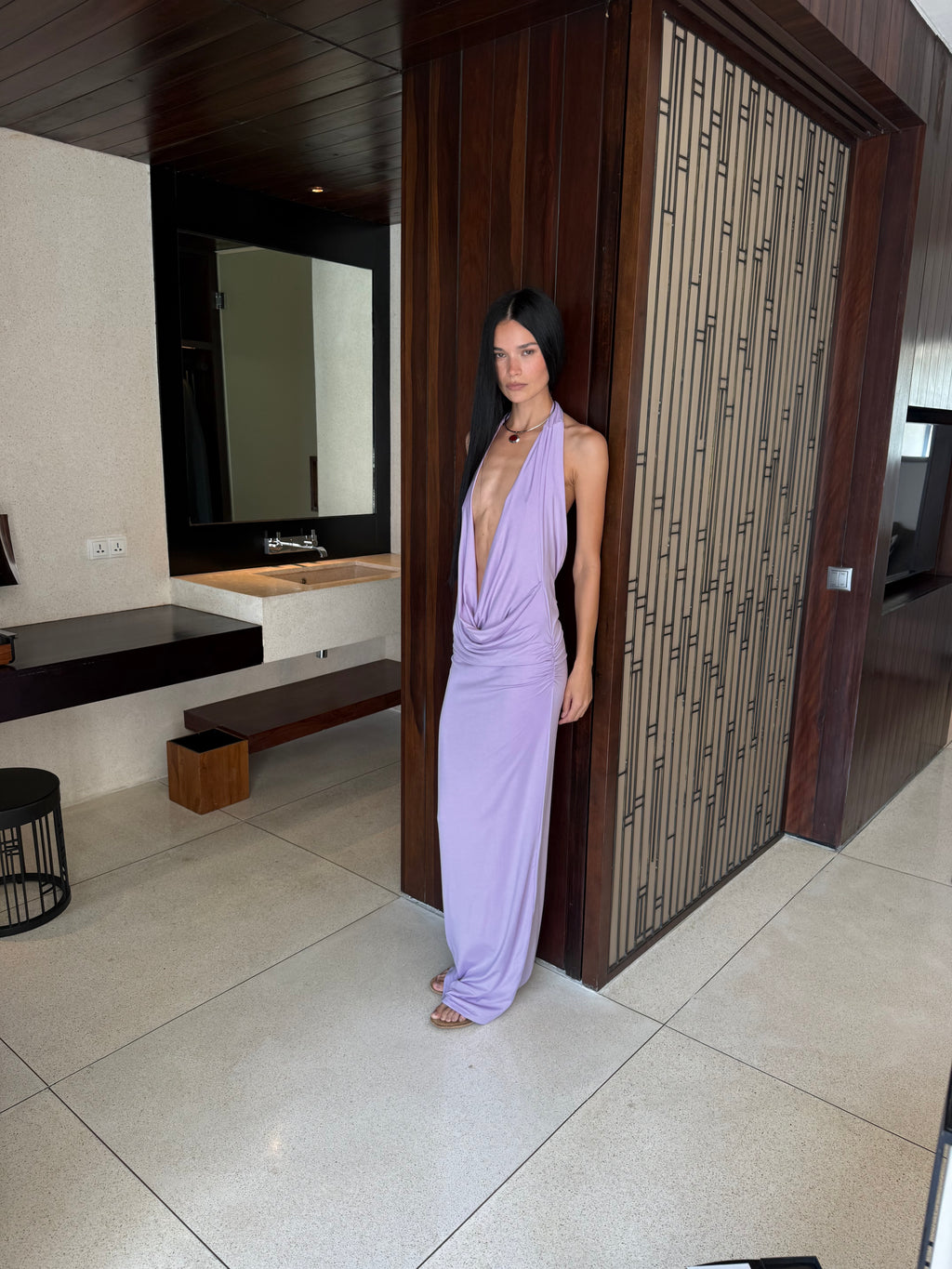 ZAYA MAXI DRESS LILAC