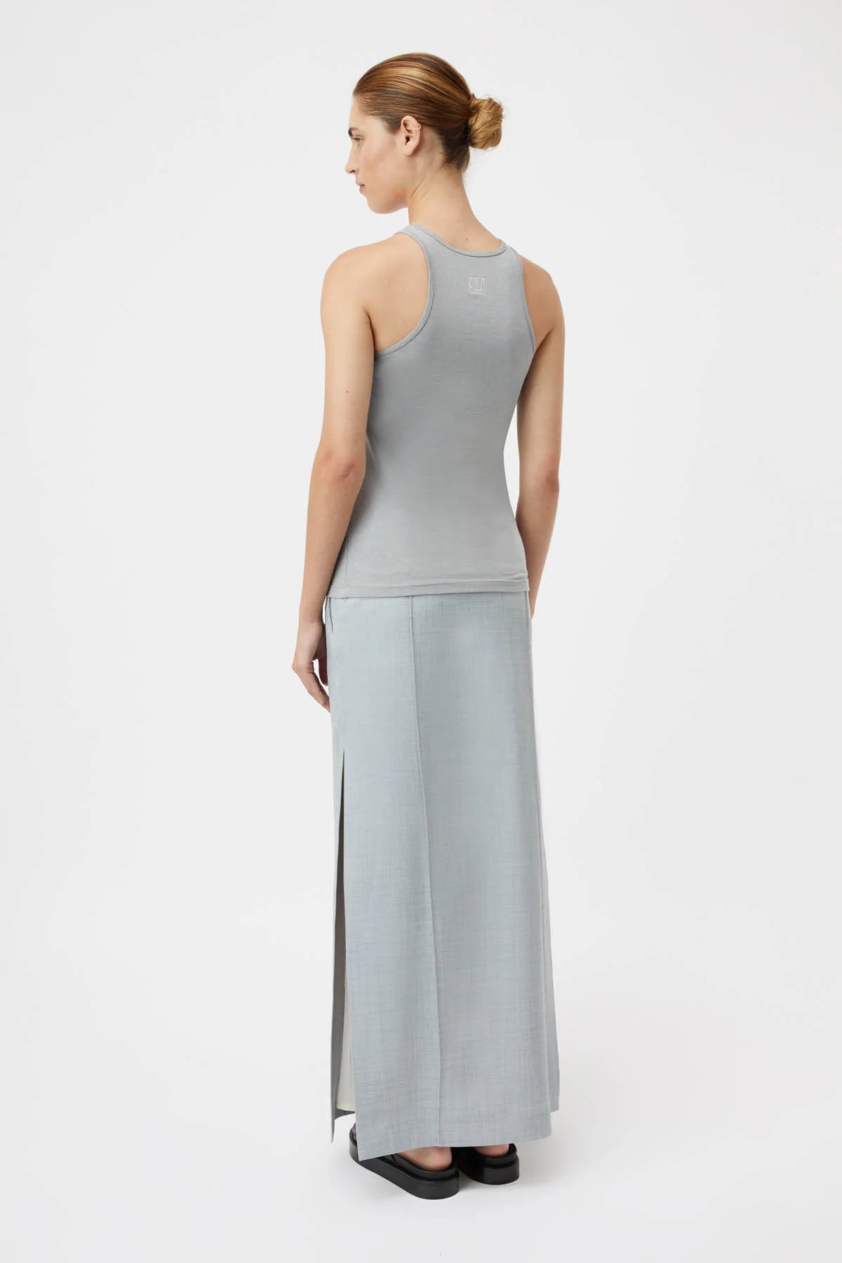 HALAZIA TANK LIGHT GREY MARLE