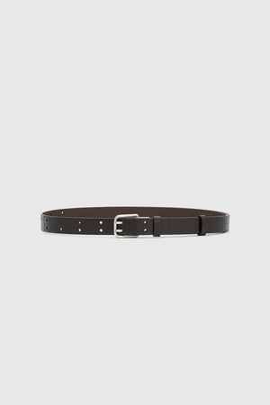 LANDON CROC BELT CHOCOLATE
