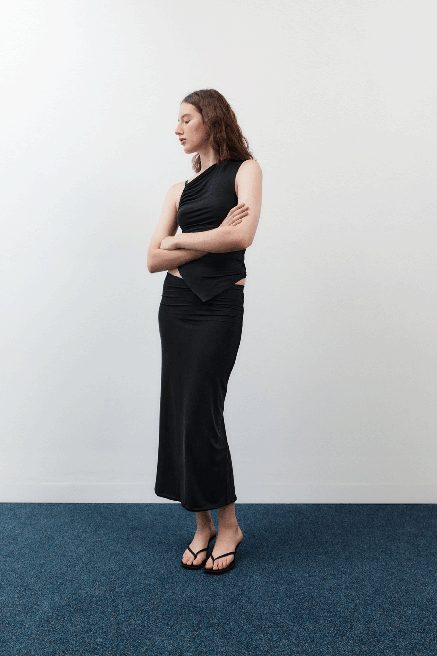 MIDI SKIRT BLACK