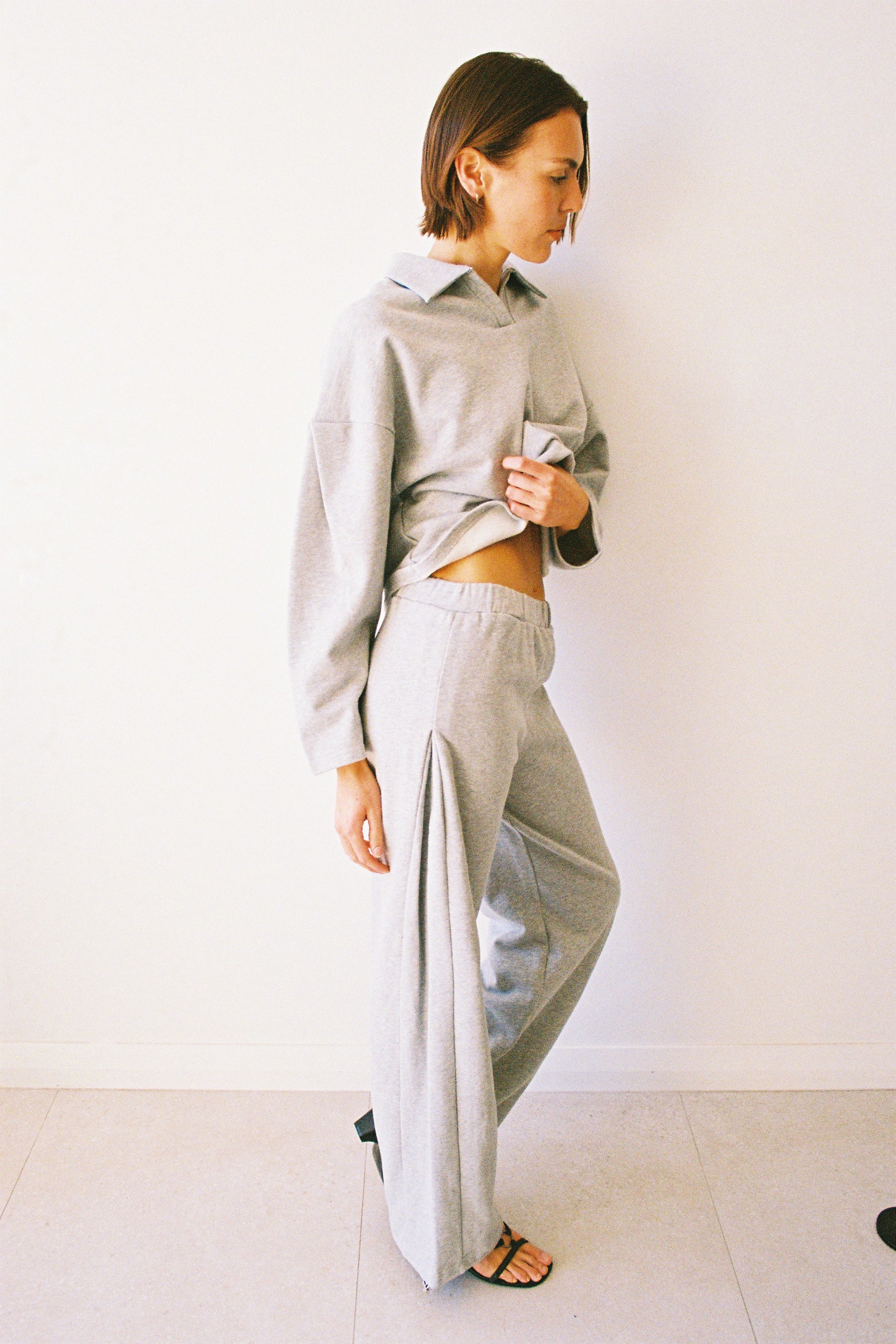 JERSEY JUMPER GREY MARLE