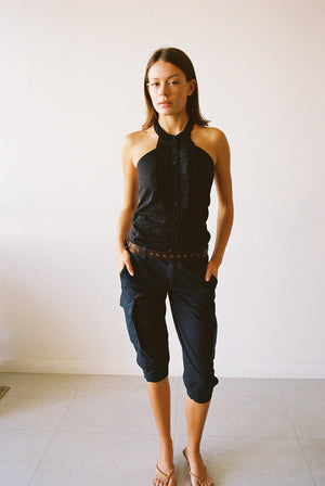 SARA CAPRI TROUSERS NAVY