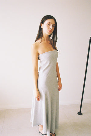 STRAPLESS COTTON JERSEY DRESS