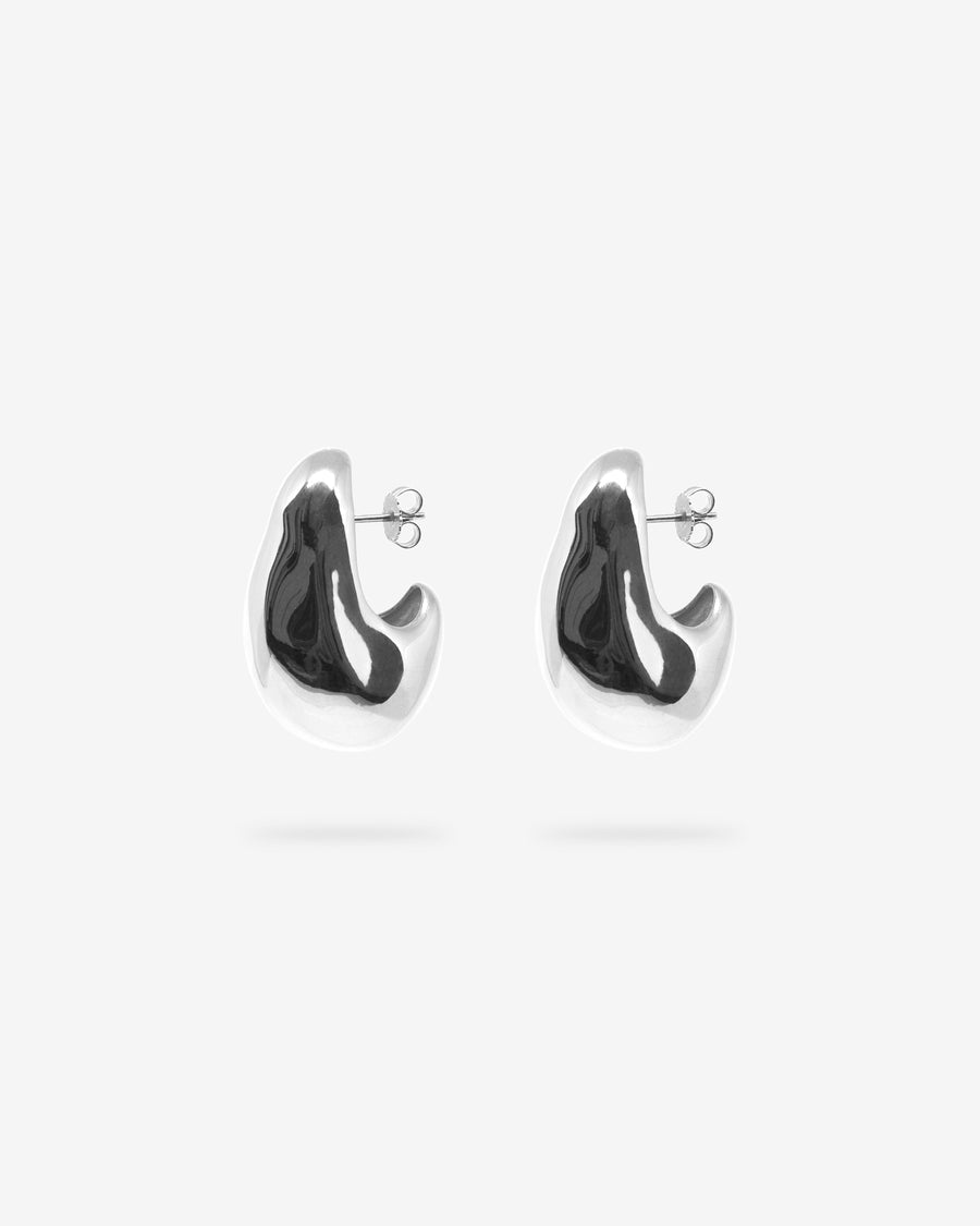 VOLUME HOOP LARGE STERLING SILVER