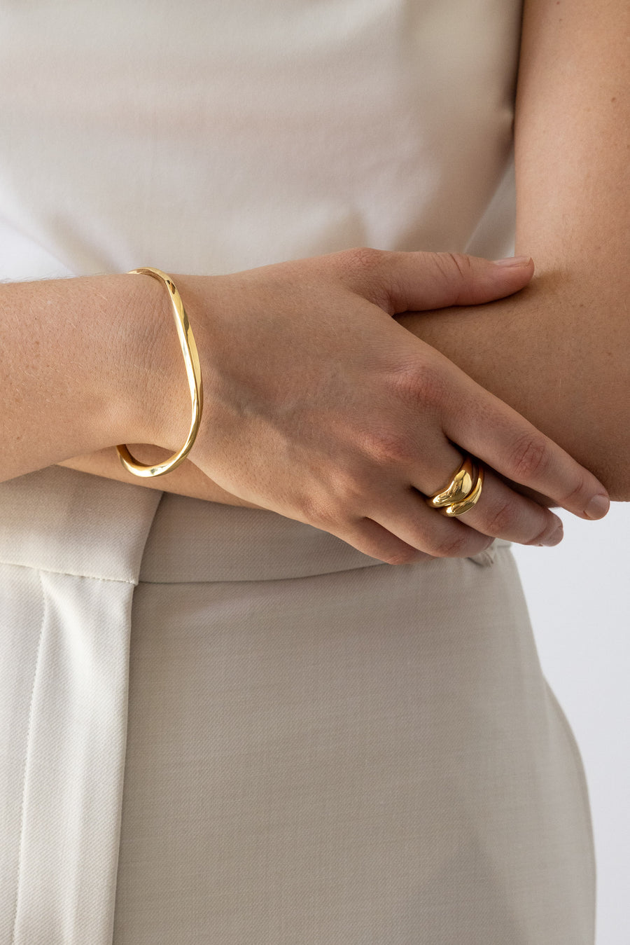 VAGUE RING SET 14K VERMEIL