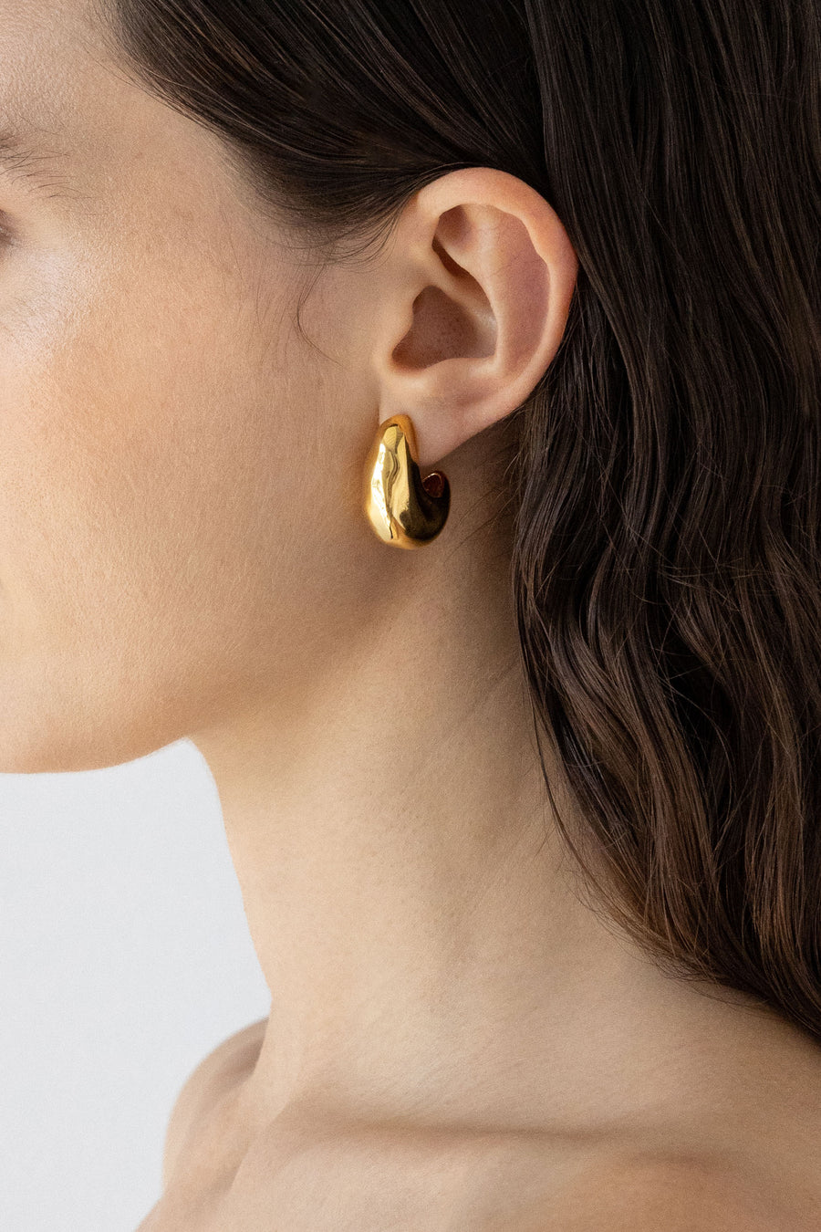 VOLUME HOOP SMALL 14K VERMEIL
