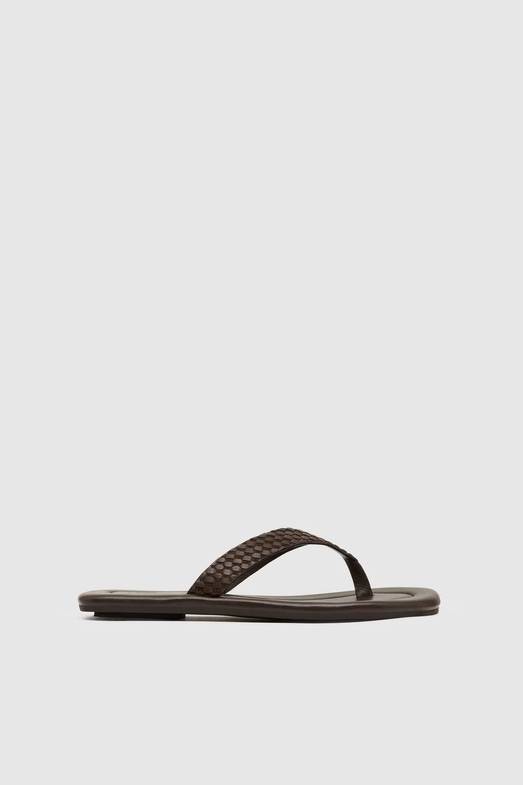 LATTICE WEAVE THONG COFFEE