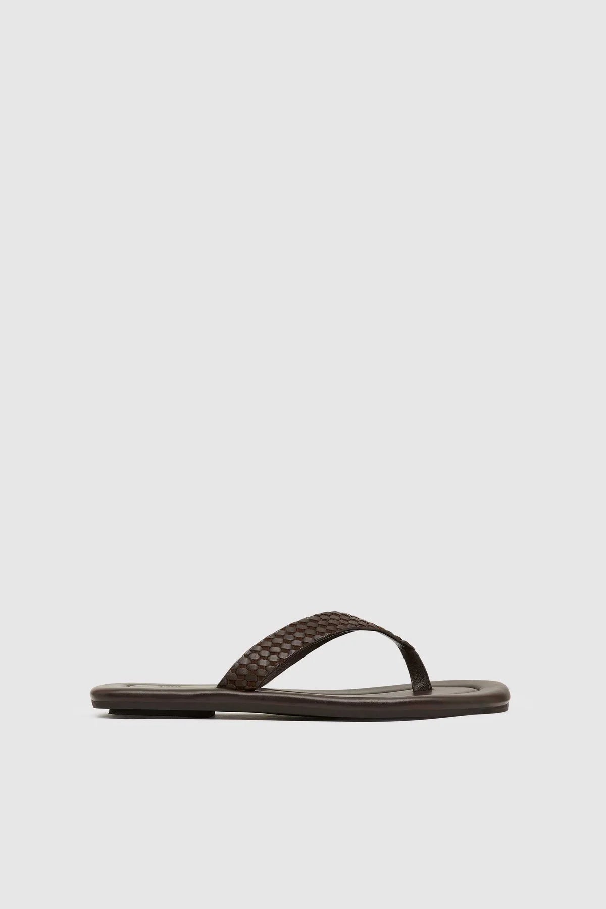 LATTICE WEAVE THONG COFFEE