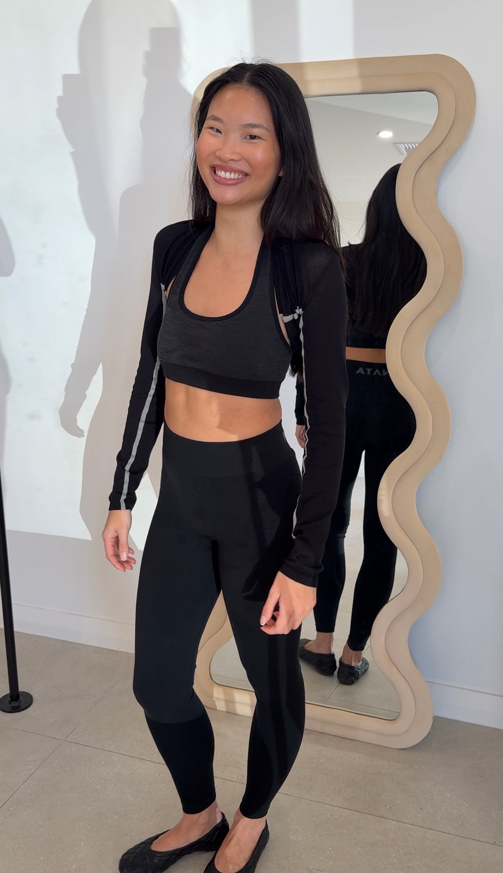 CLASSIC WOOL RIB LEGGING BLACK