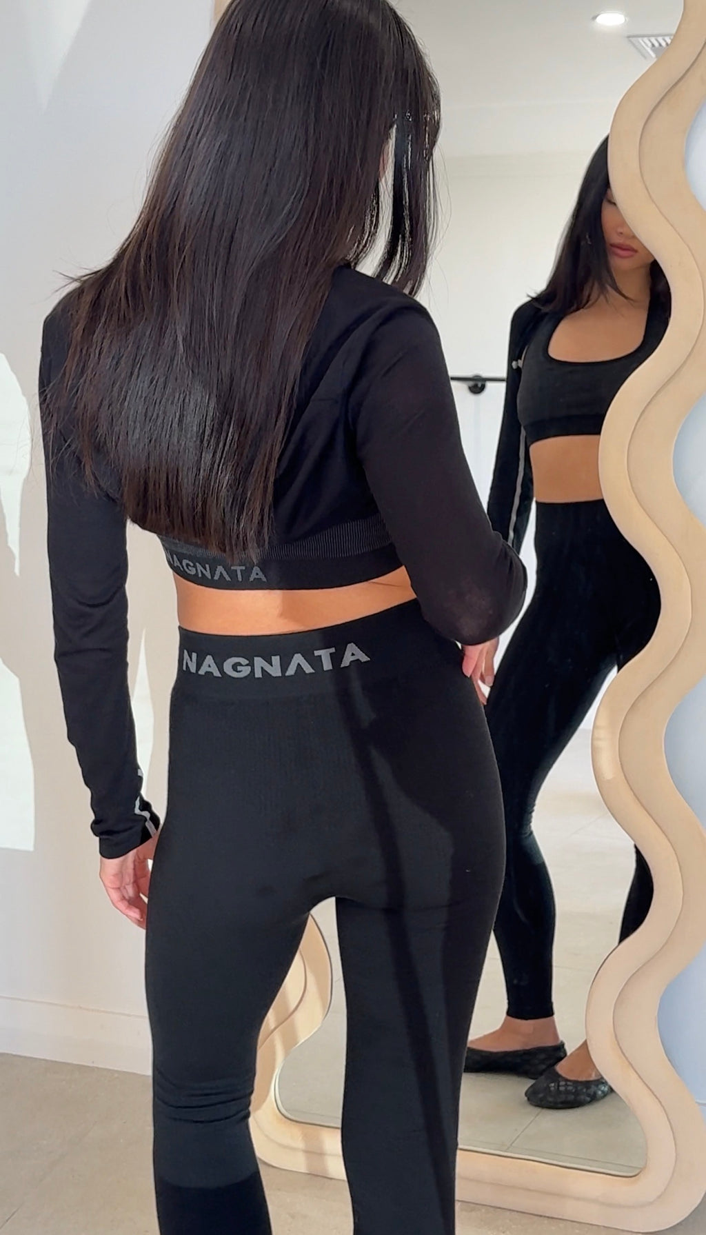 CLASSIC WOOL RIB LEGGING BLACK