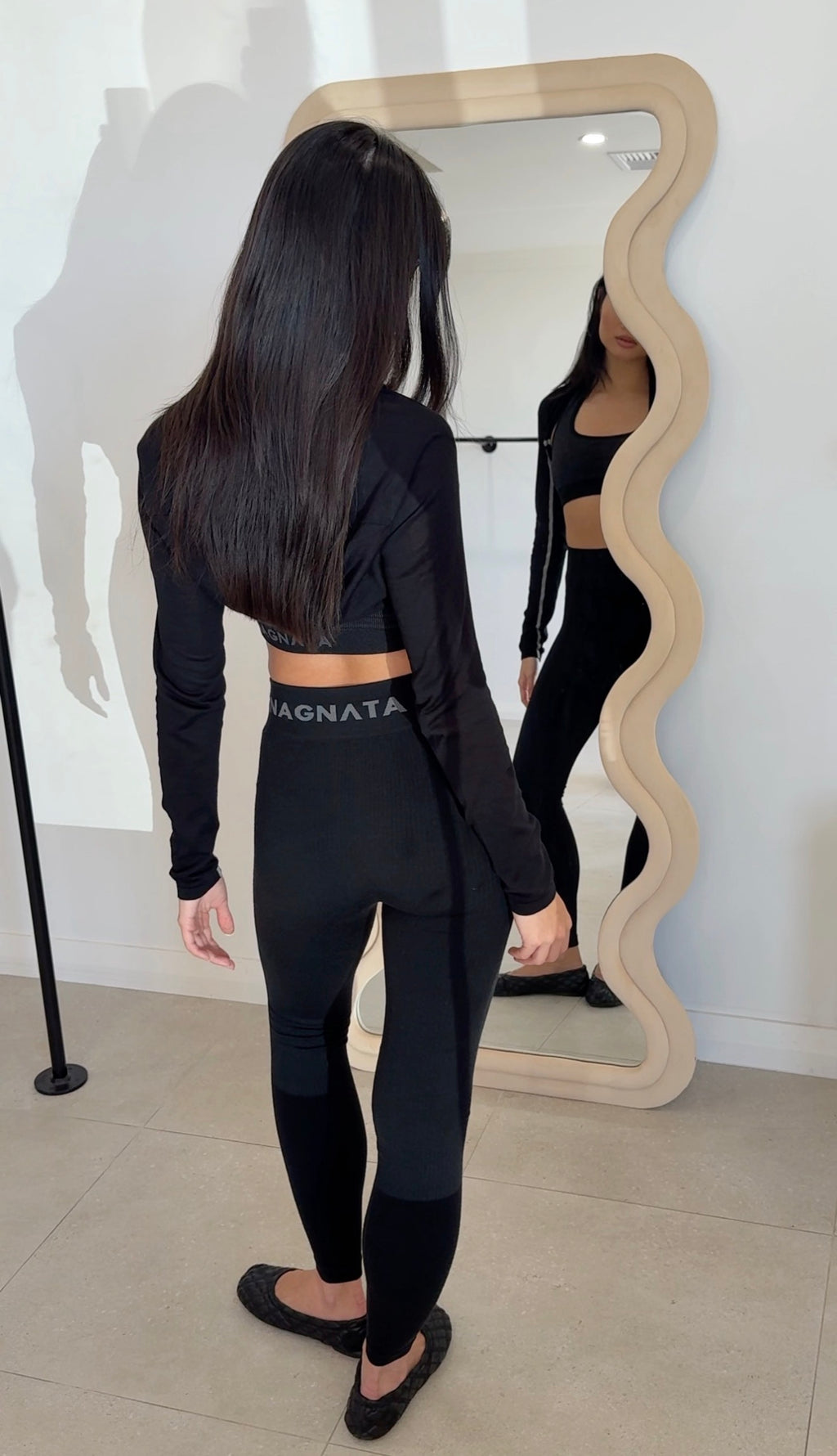 CLASSIC WOOL RIB LEGGING BLACK