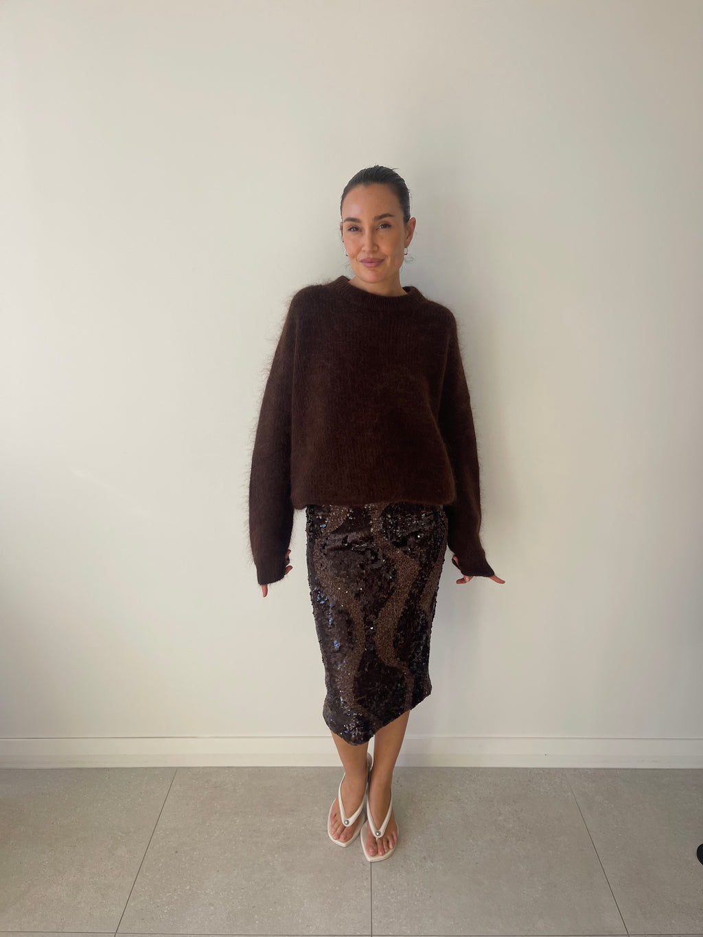HEDIONE SKIRT MOCHA