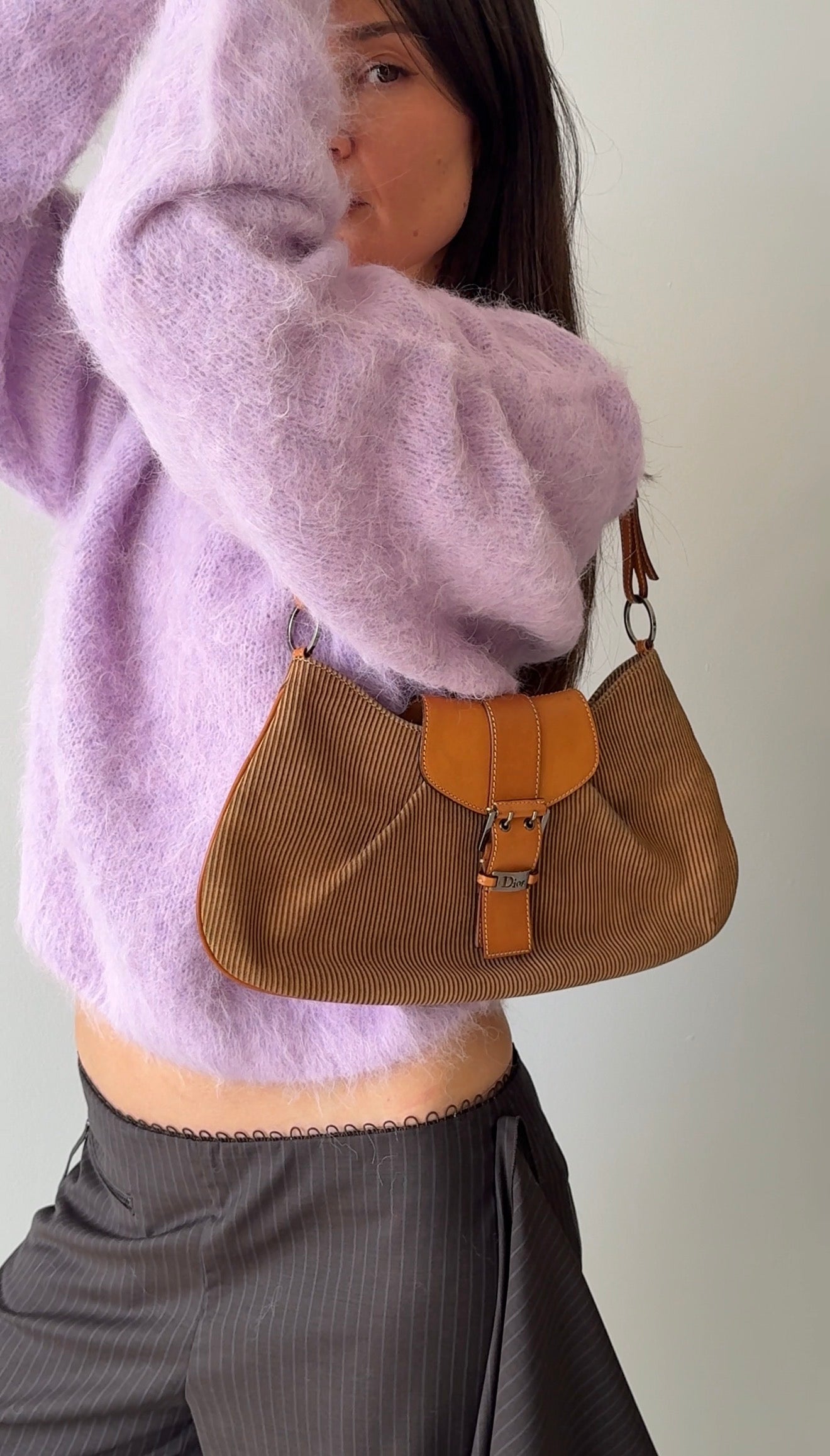 CHRISTIAN DIOR SUEDE SHOULDER BAG