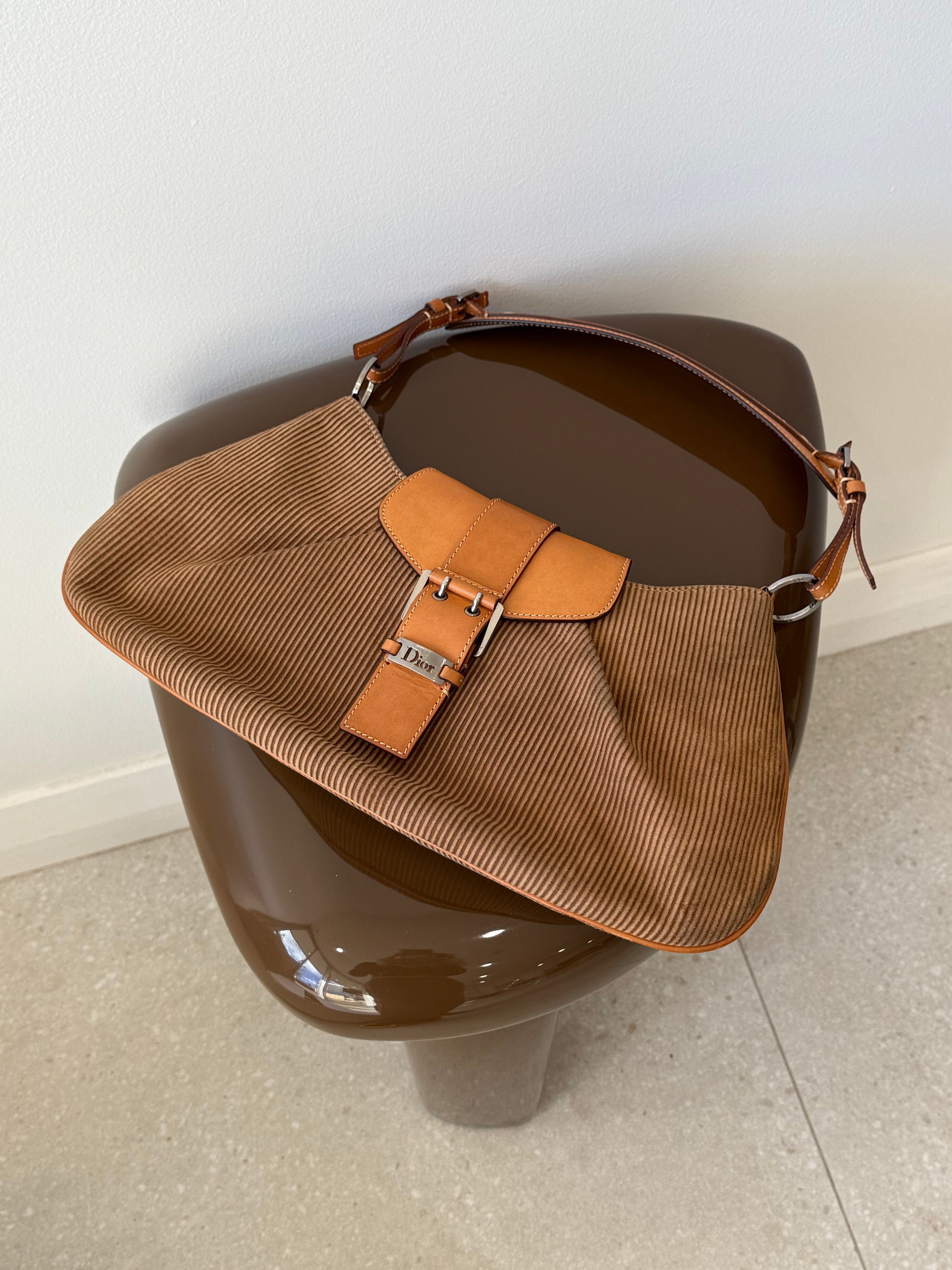 CHRISTIAN DIOR SUEDE SHOULDER BAG