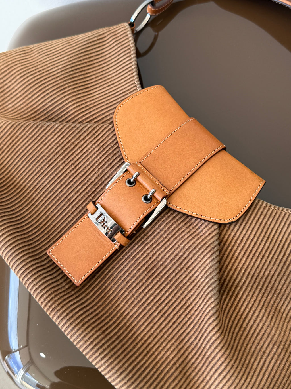 CHRISTIAN DIOR SUEDE SHOULDER BAG