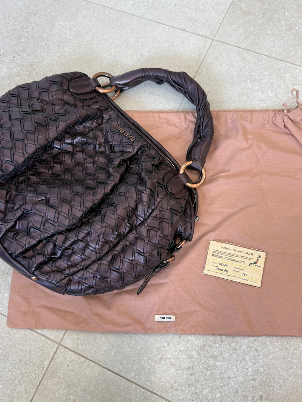 MIU MIU LEATHER HAND BAG