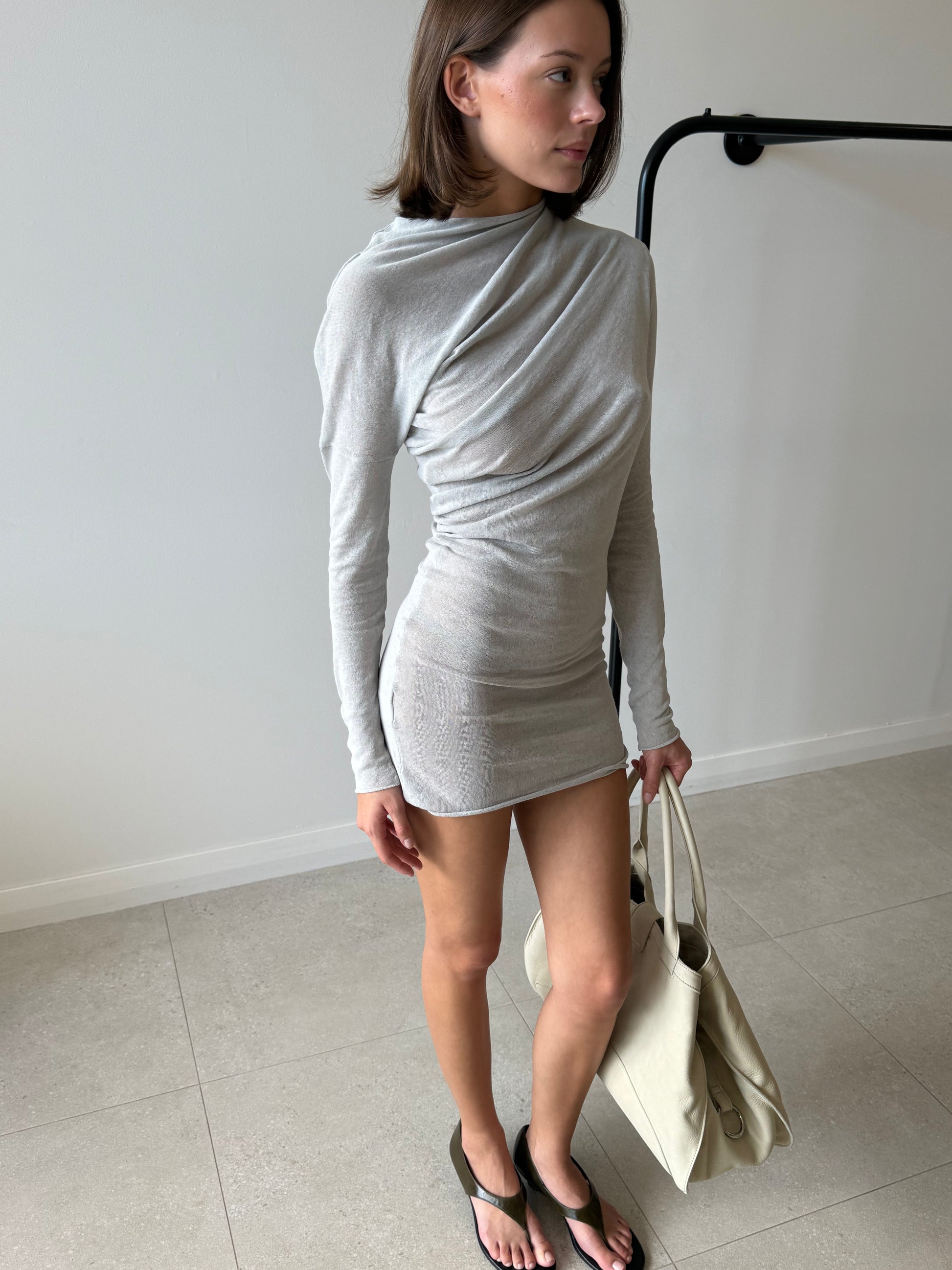 JOJO DRESS GREY BLUE