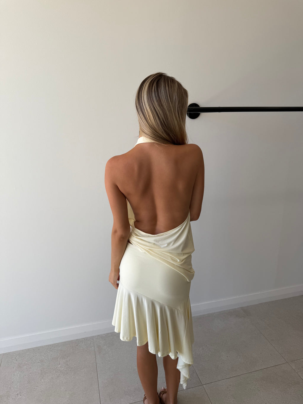 FLOUNCE SKIRT LEMON