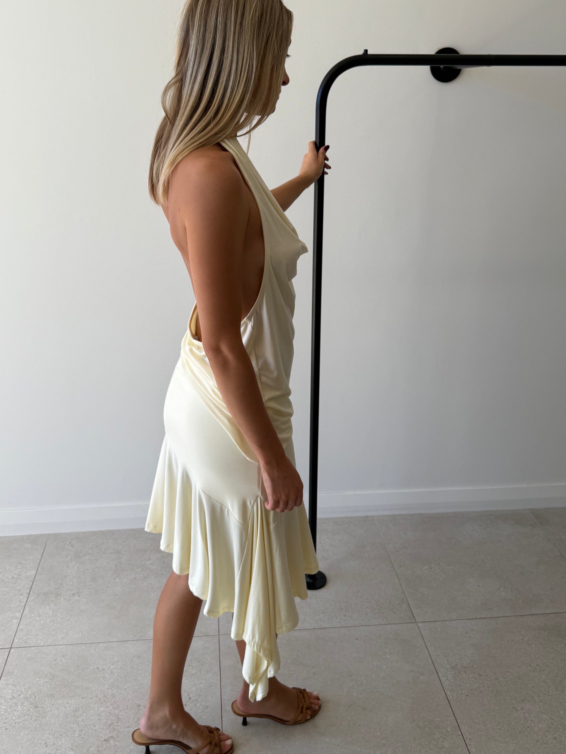FLOUNCE SKIRT LEMON