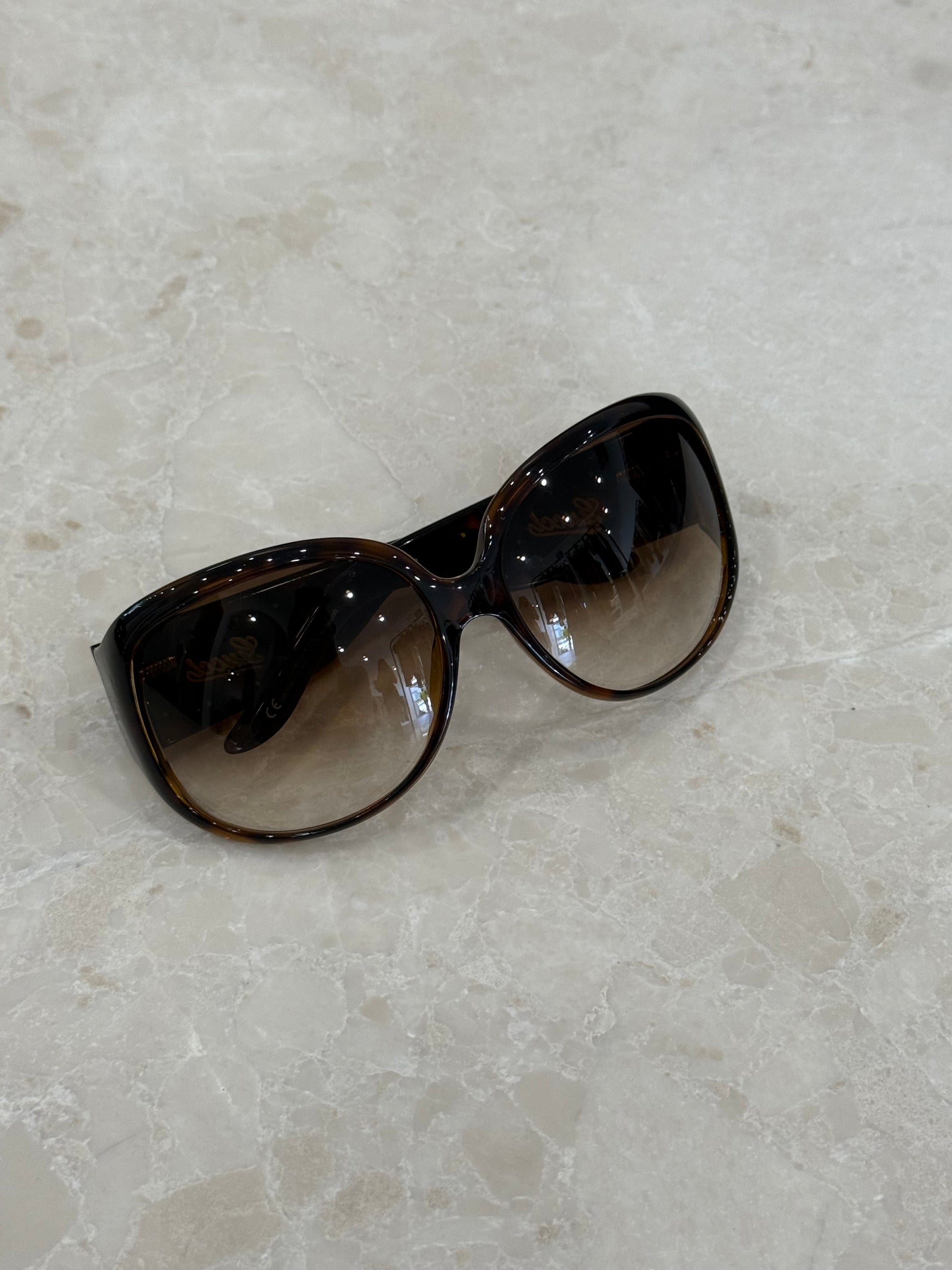 GUCCI SUNGLASSES BROWN STUD