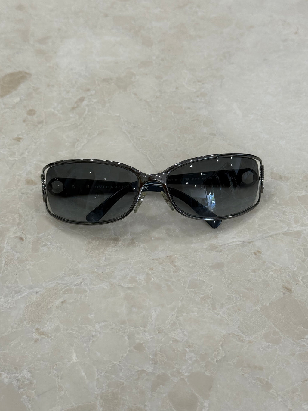 BVLGARI SUNGLASSES METAL SILVER
