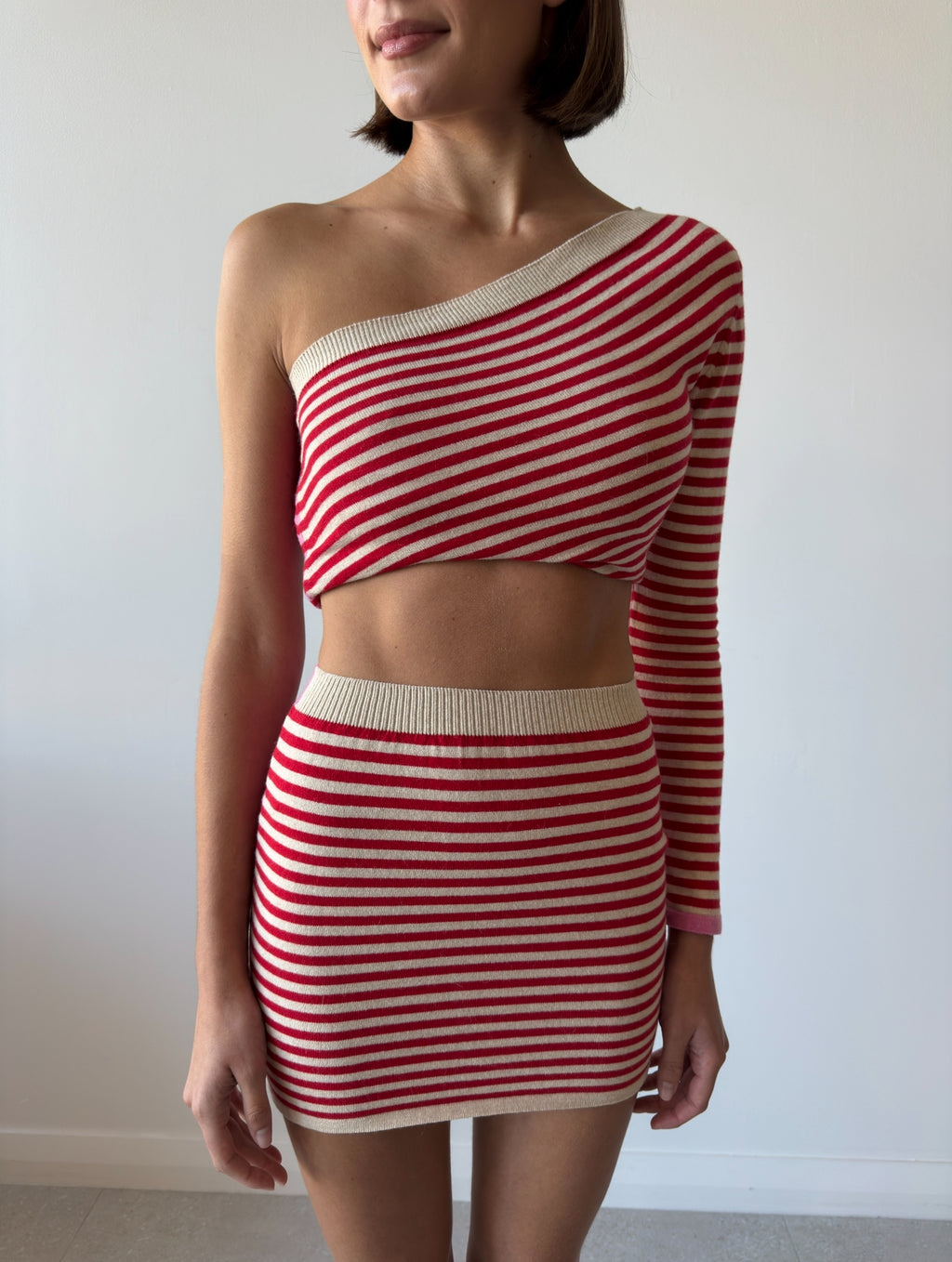 DIANA MINI SKIRT PINK RED