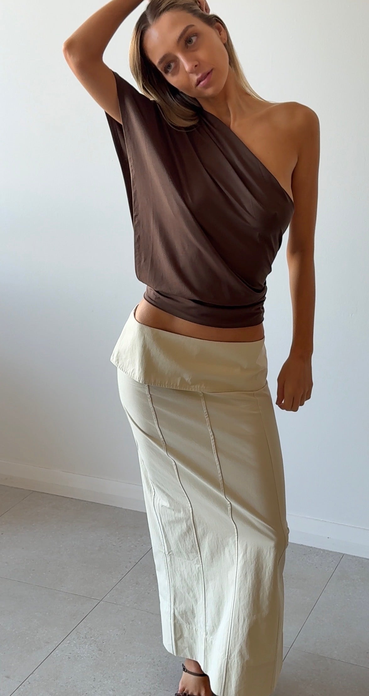 ARDEN TOP BROWN