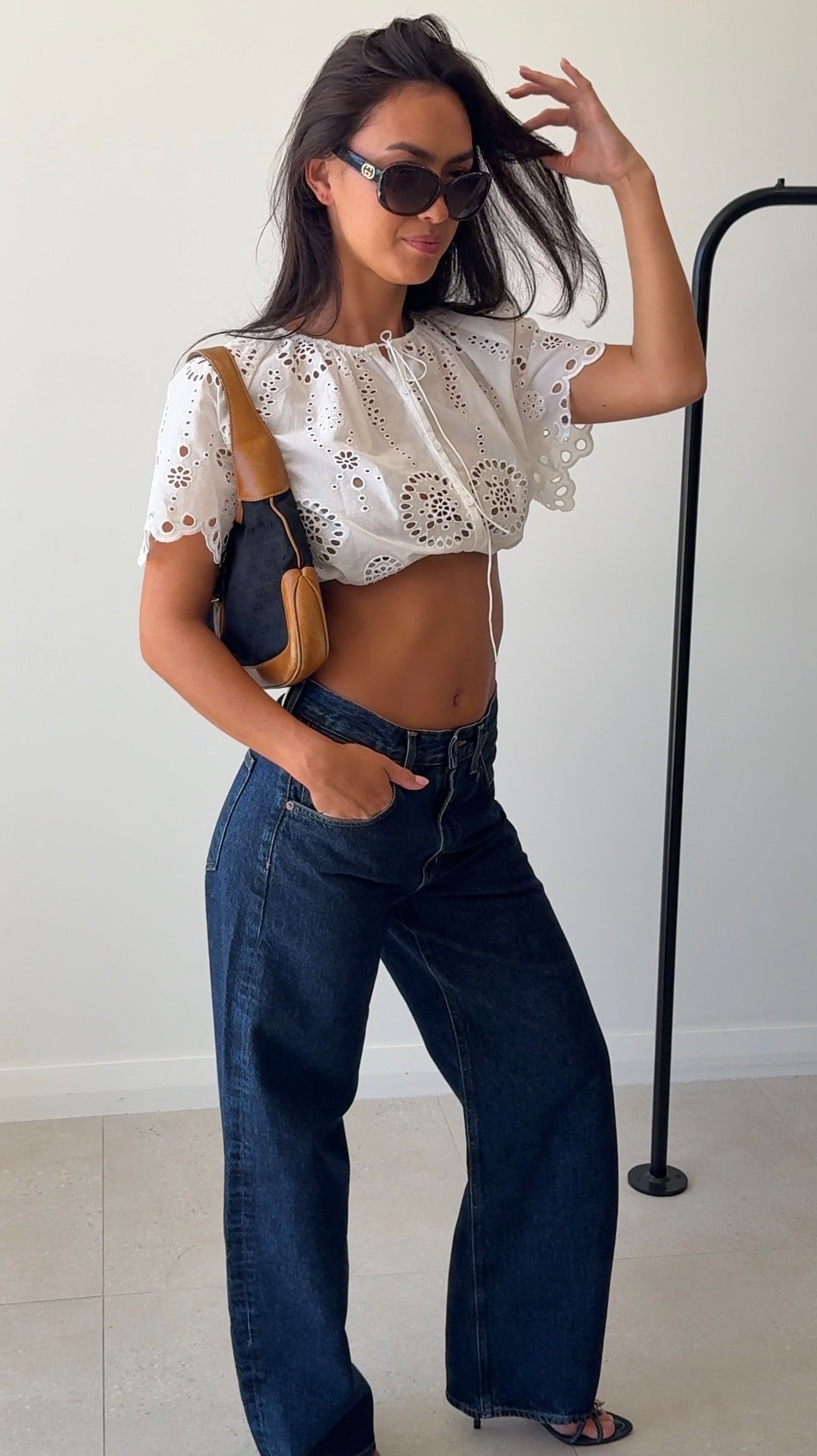 BRODERIE BLOUSE WHITE