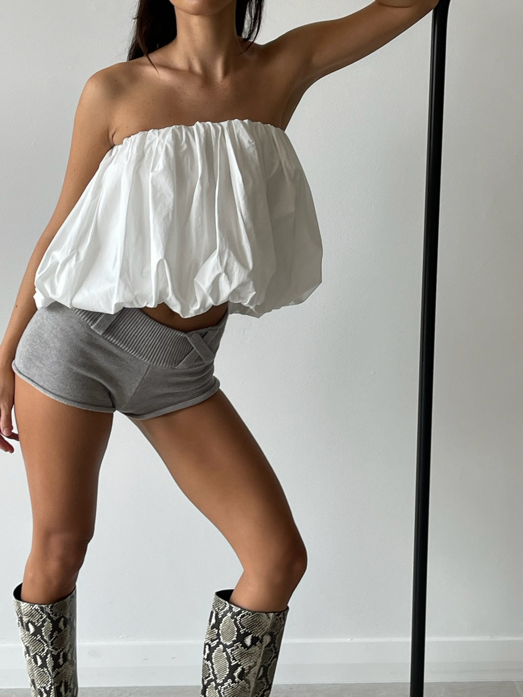 BALLOON SKIRT WHITE