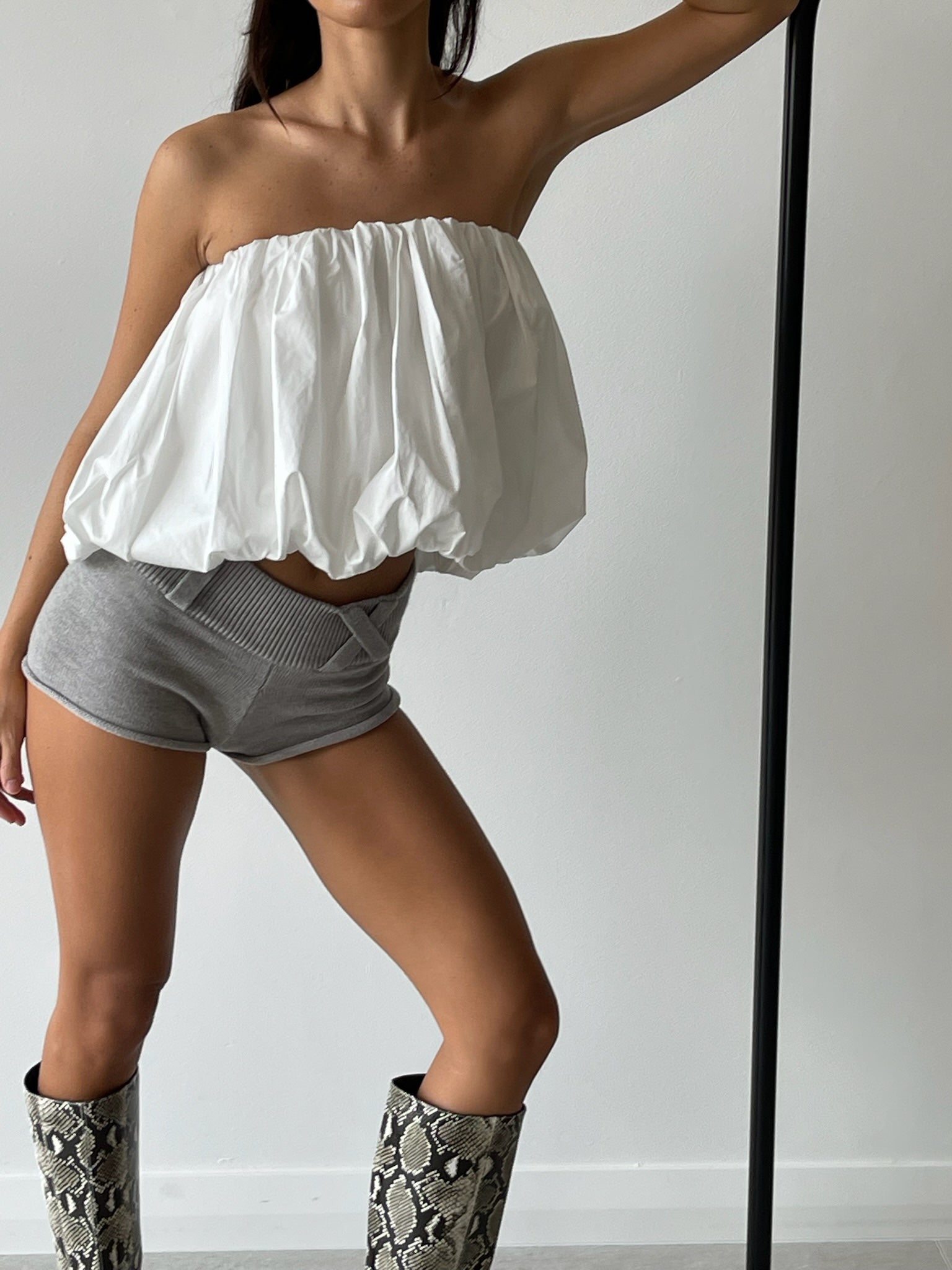 BALLOON SKIRT WHITE