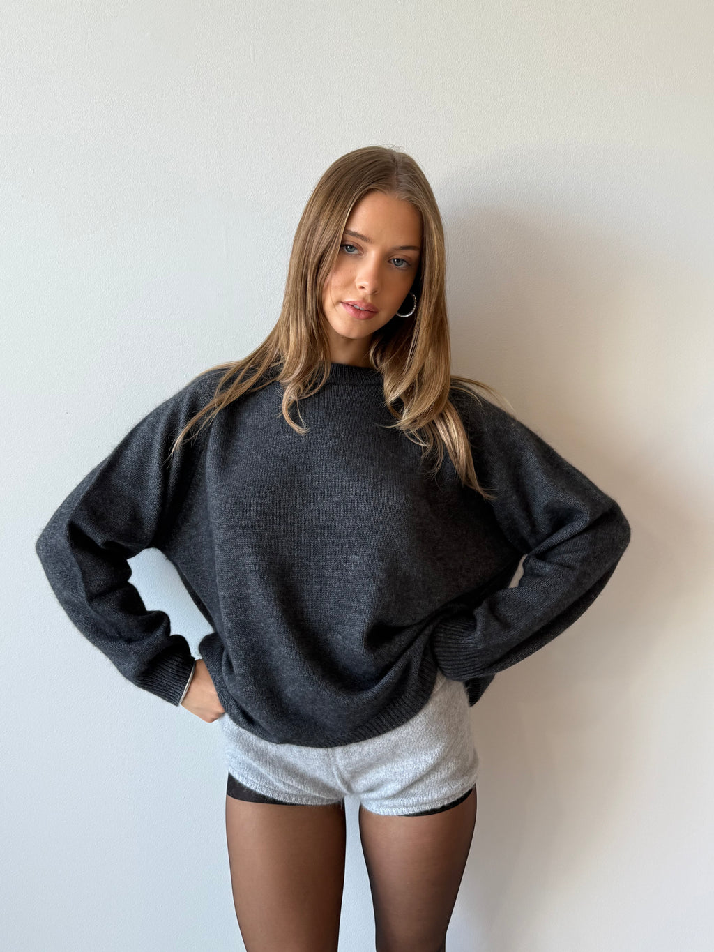 LUKE MINI SHORTS GREY MELANGE