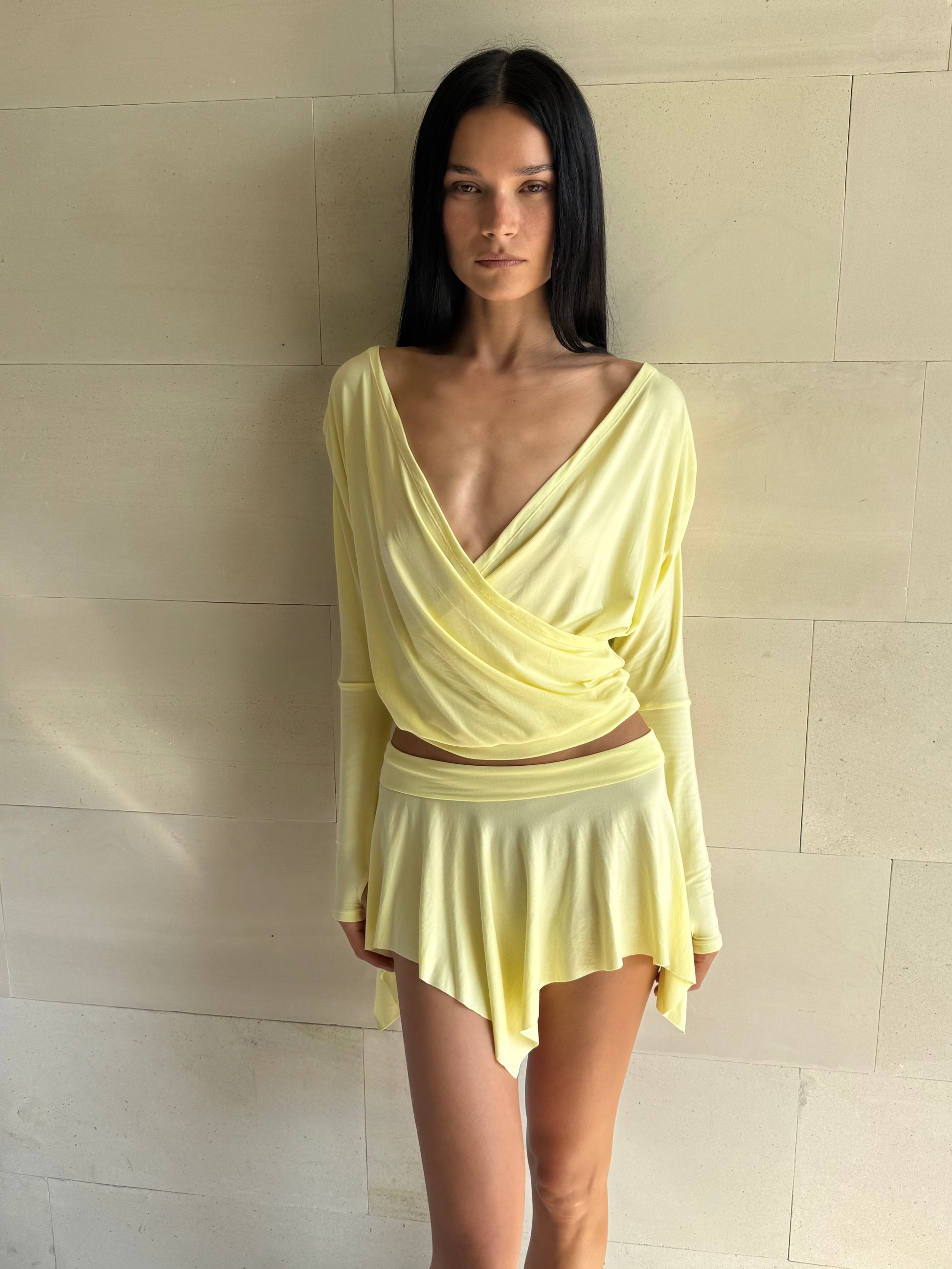LOU SINGLE MINI SKIRT YELLOW