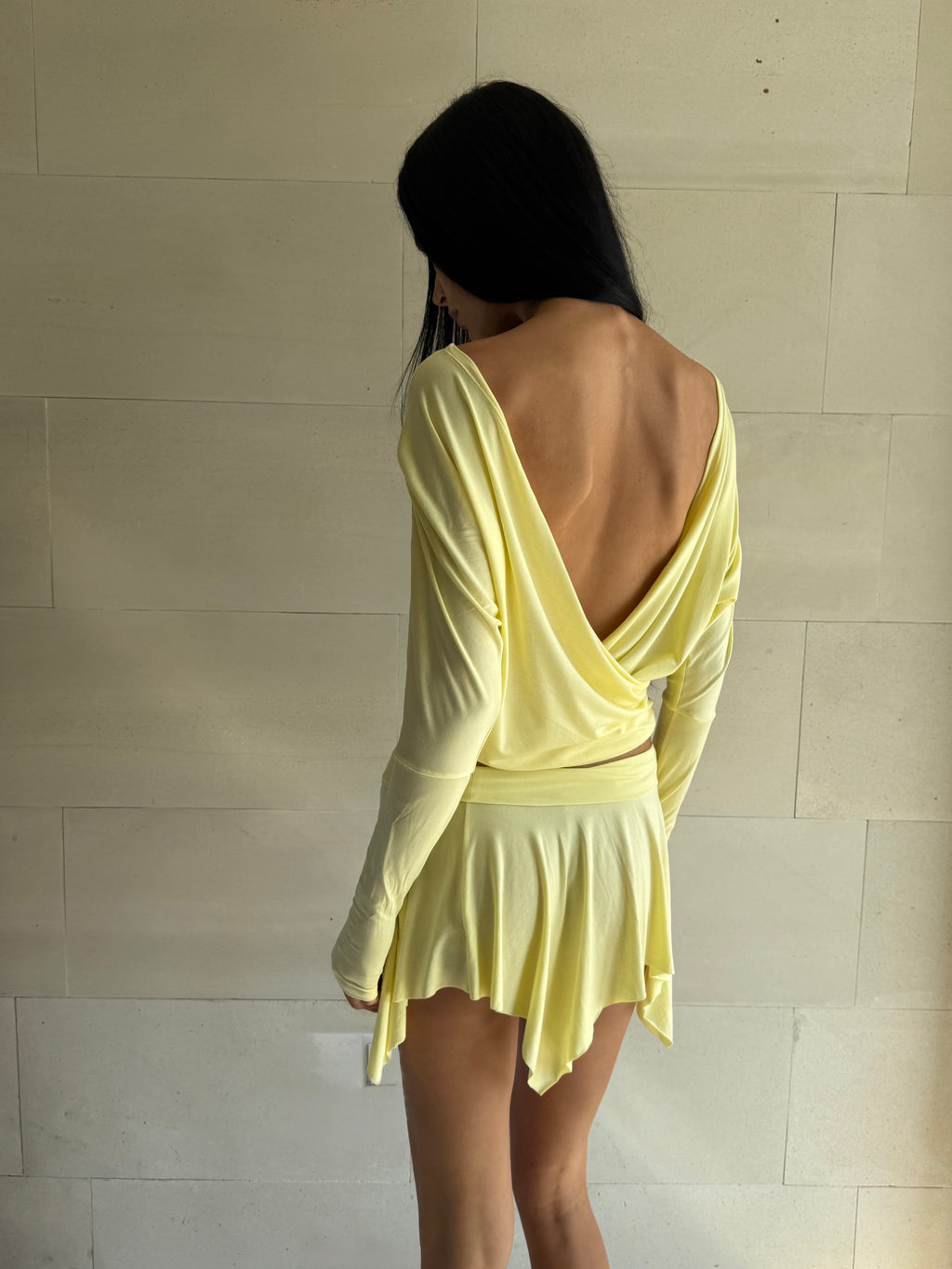 LOU SINGLE MINI SKIRT YELLOW