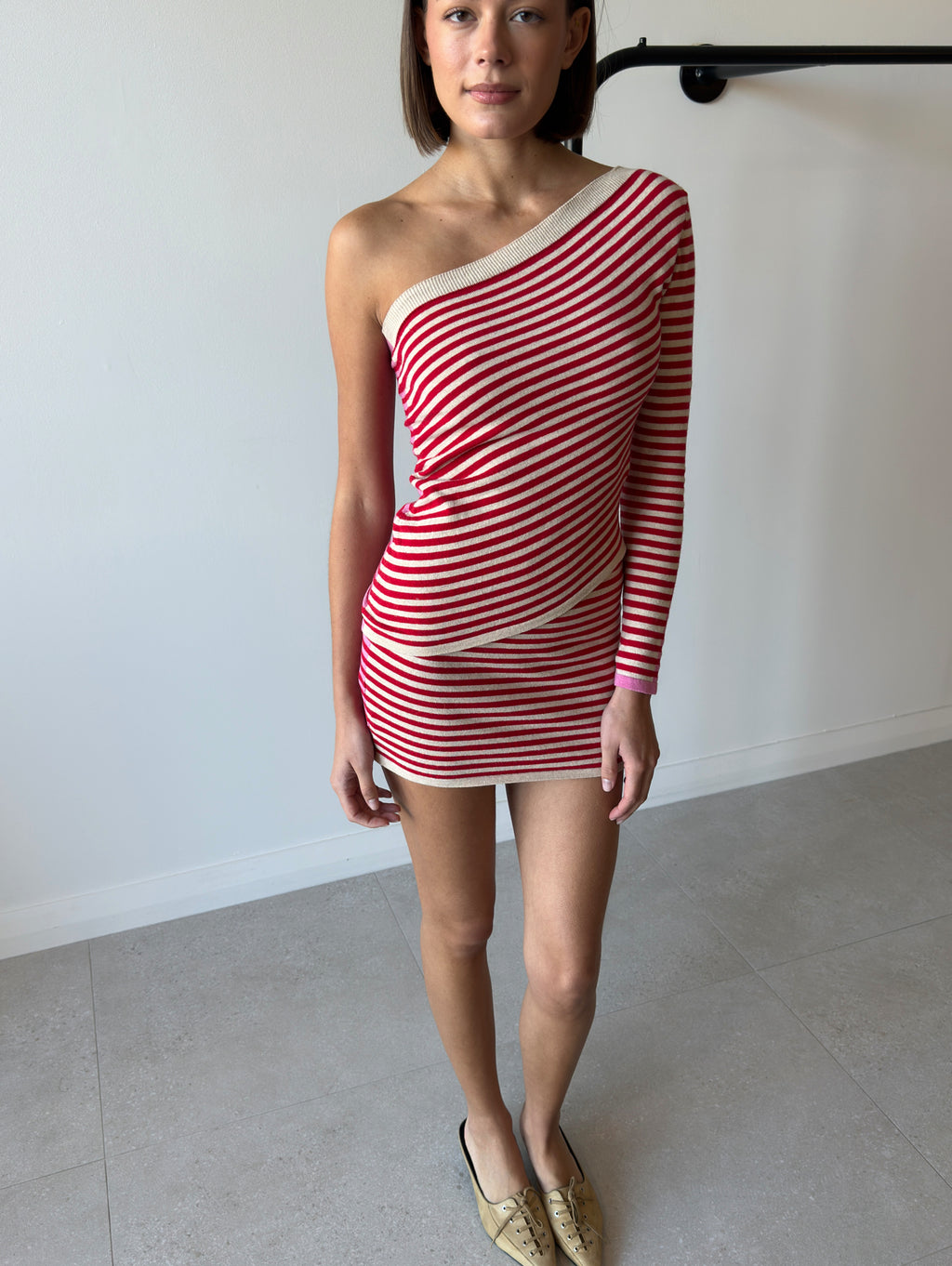 DIANA MINI SKIRT PINK RED