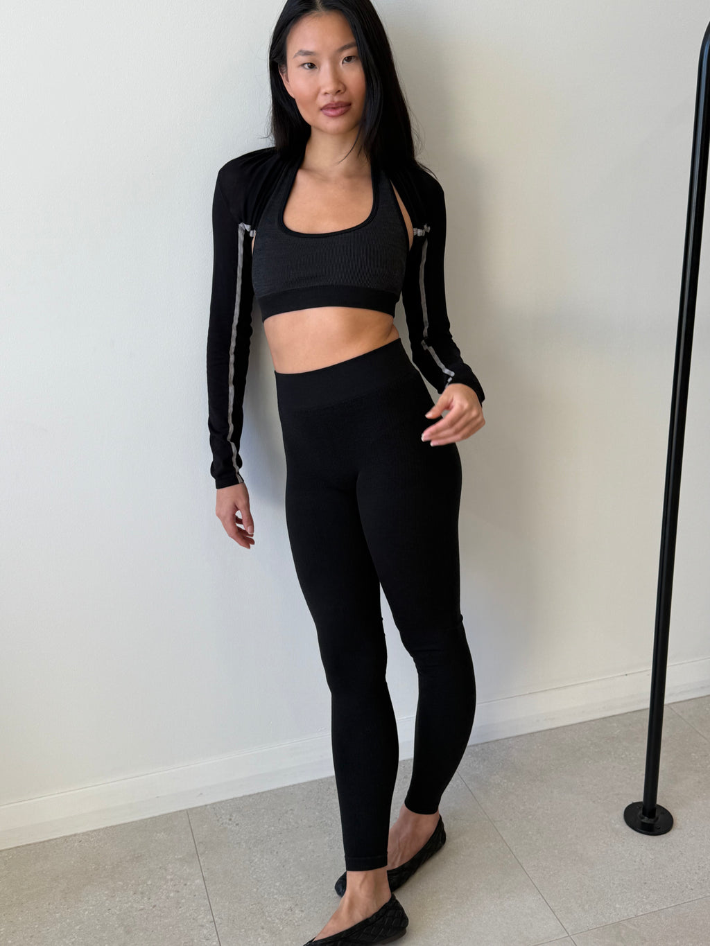 CLASSIC WOOL RIB LEGGING BLACK